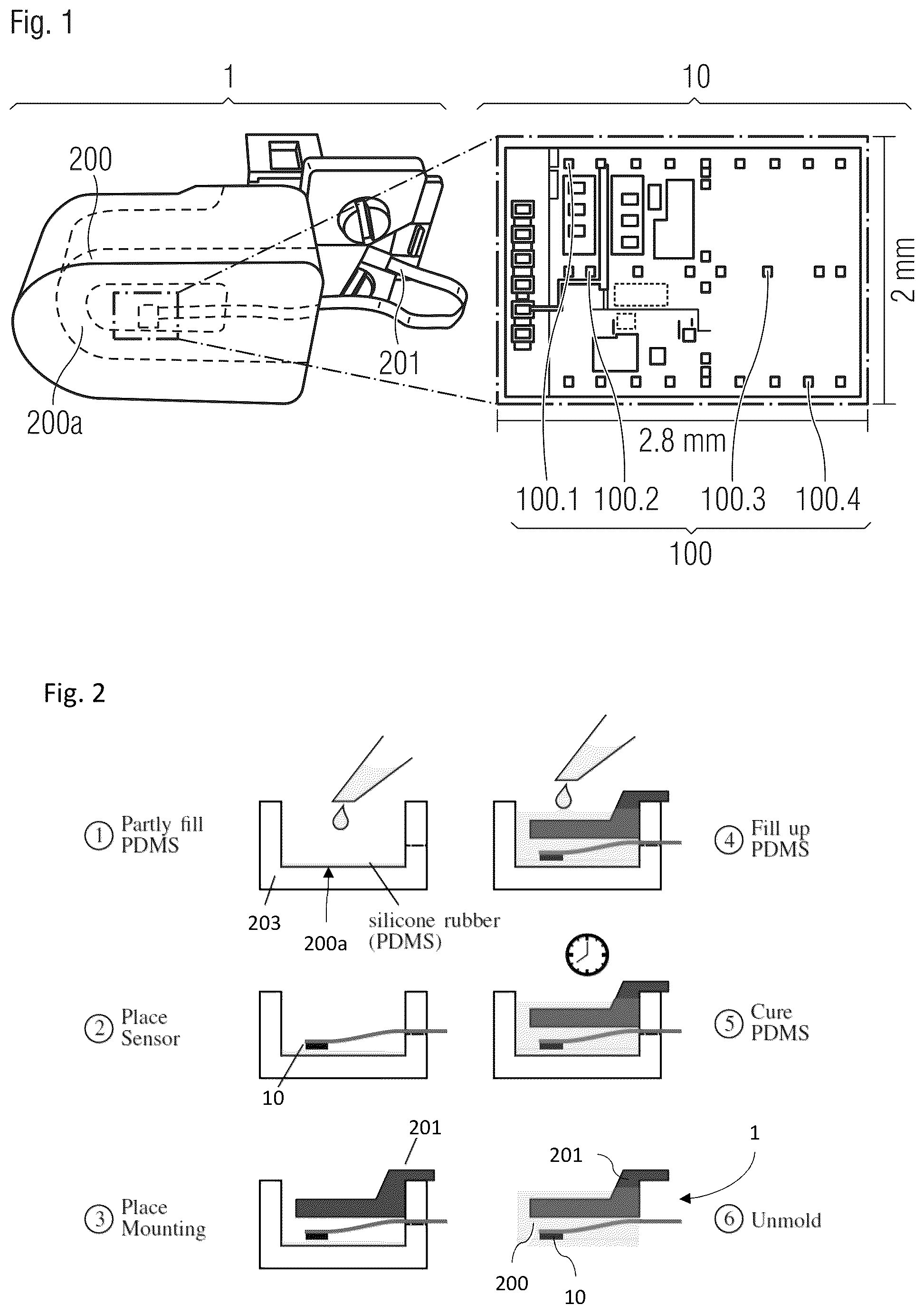 Patent US12092534 Figure 1 – Tactile sensor including a memory with a classification scheme and method for operating a tactile sensor