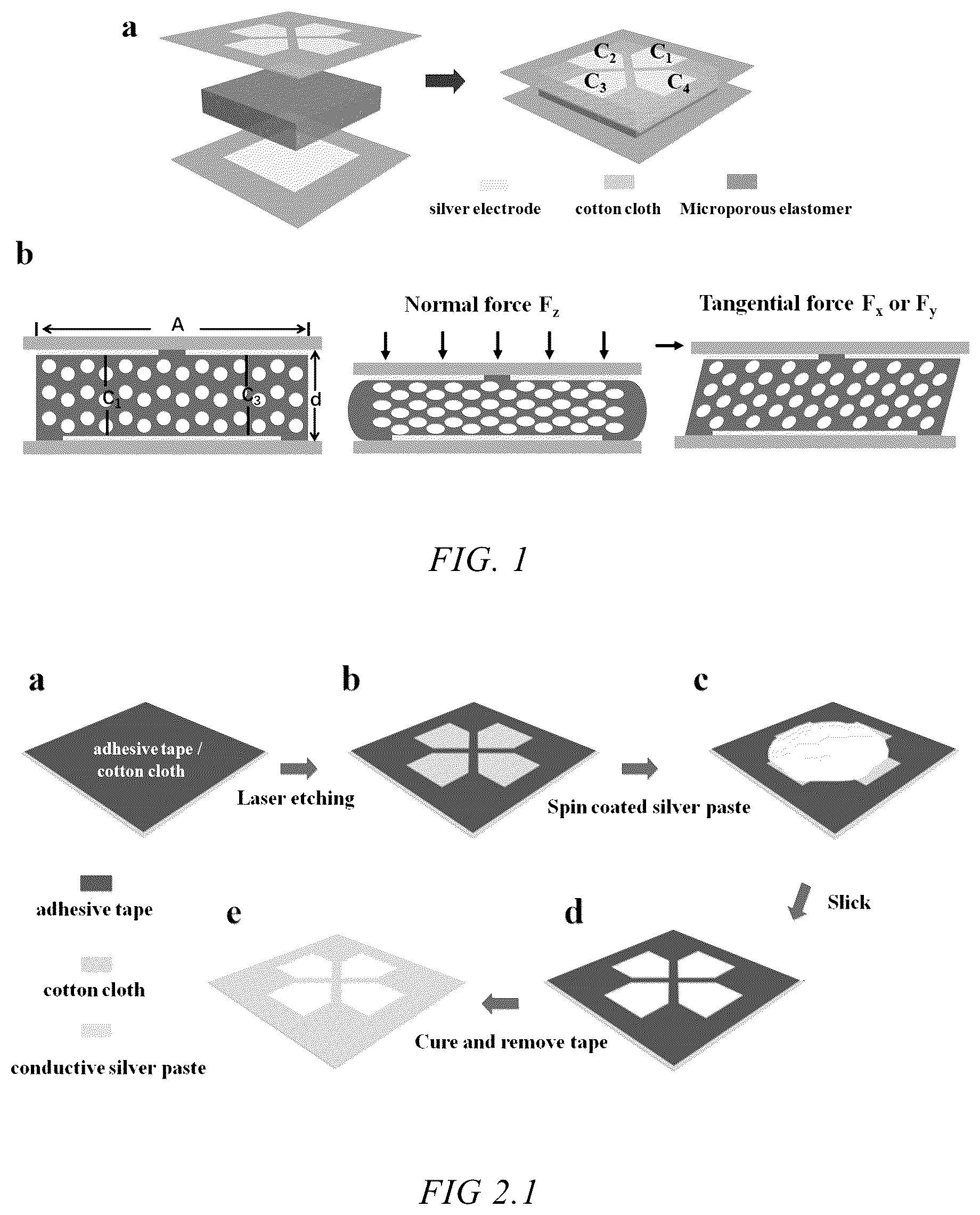 Patent US12092543 Figure 1 – Three-dimensional force flexible tactile sensor and preparation method and decoupling method thereof
