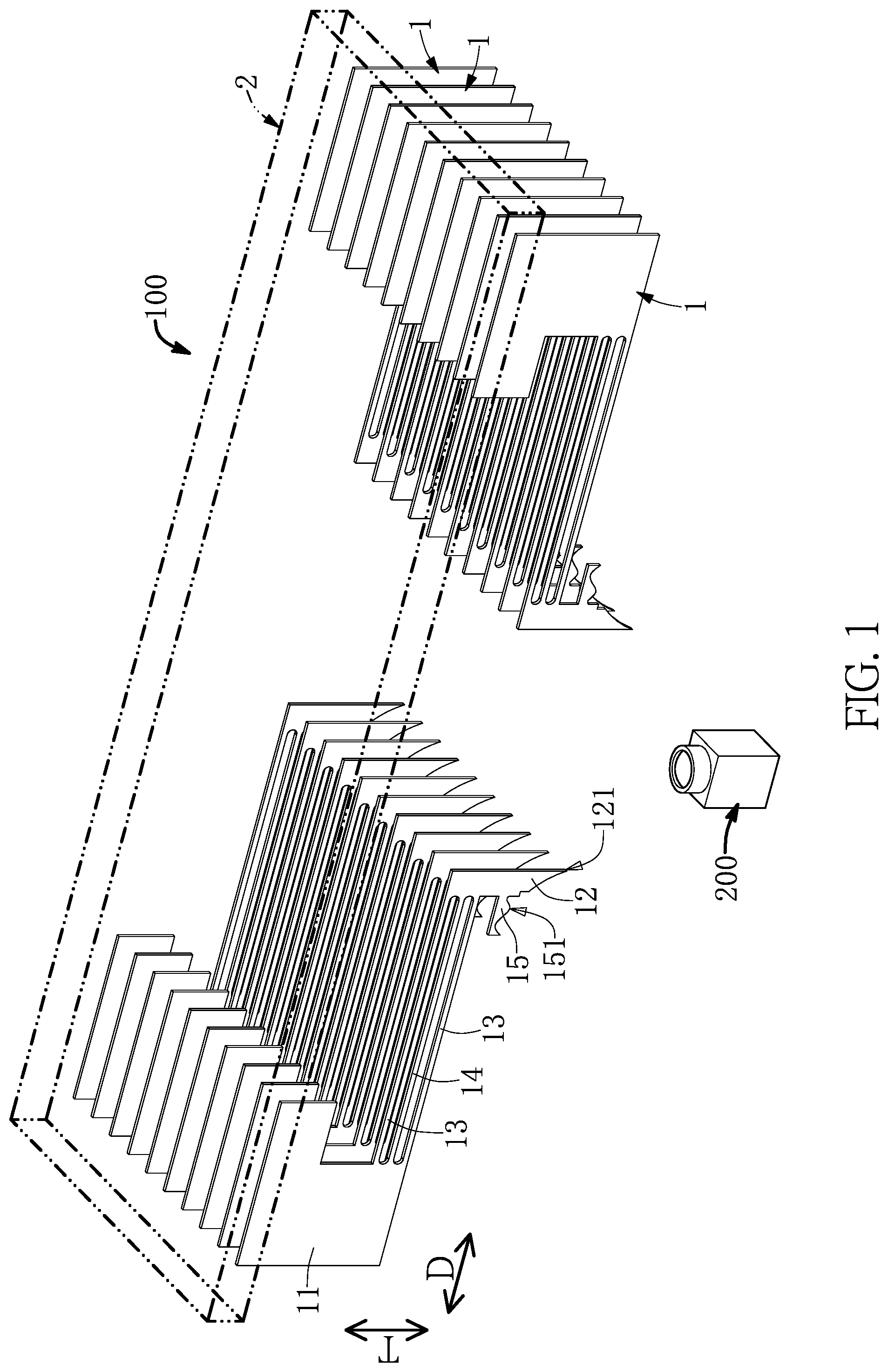 Patent US12092661 Figure 1 – Cantilever probe card device and elastic probe thereof
