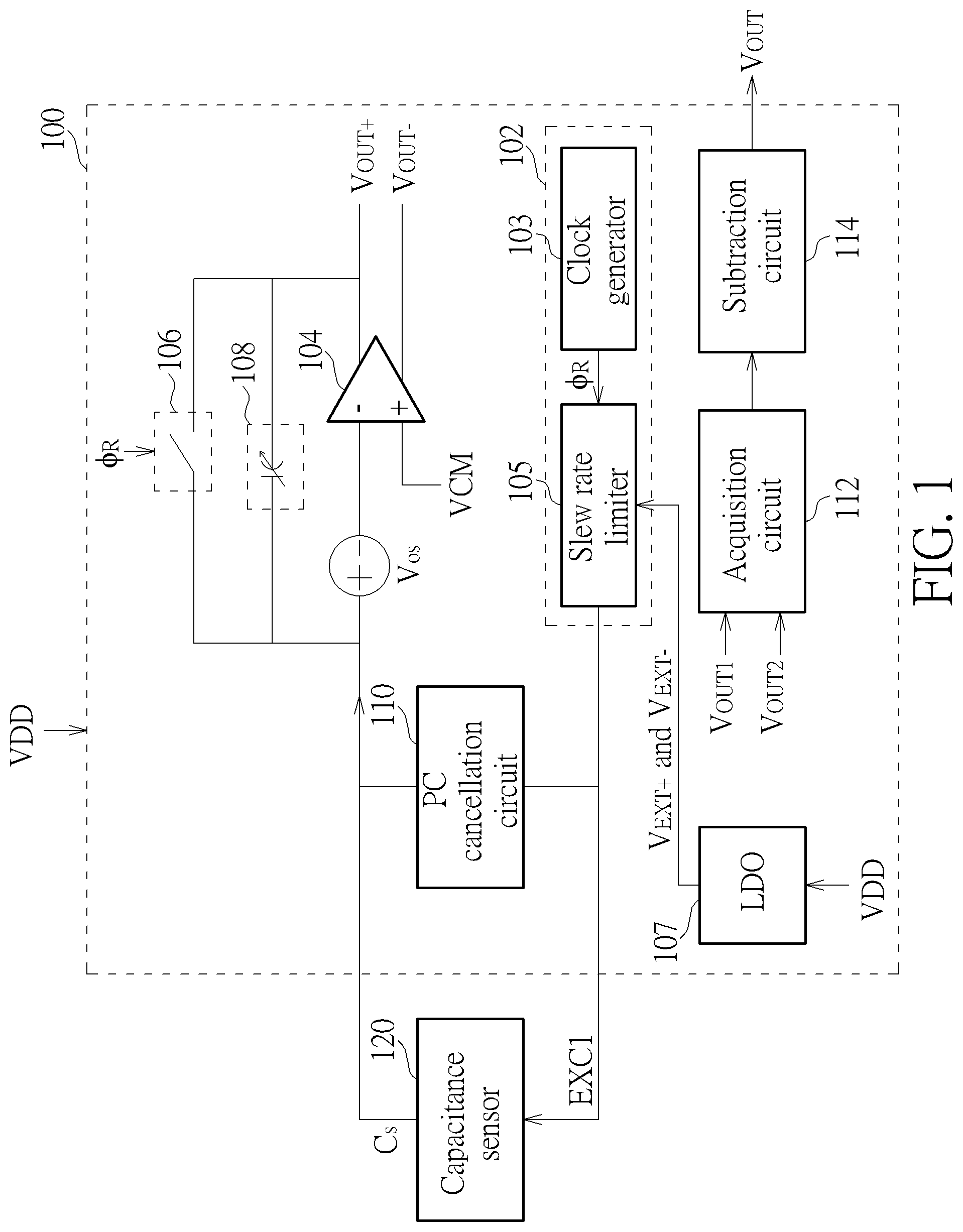 Patent US12092672 — Capacitance measurement circuit — Figure 1