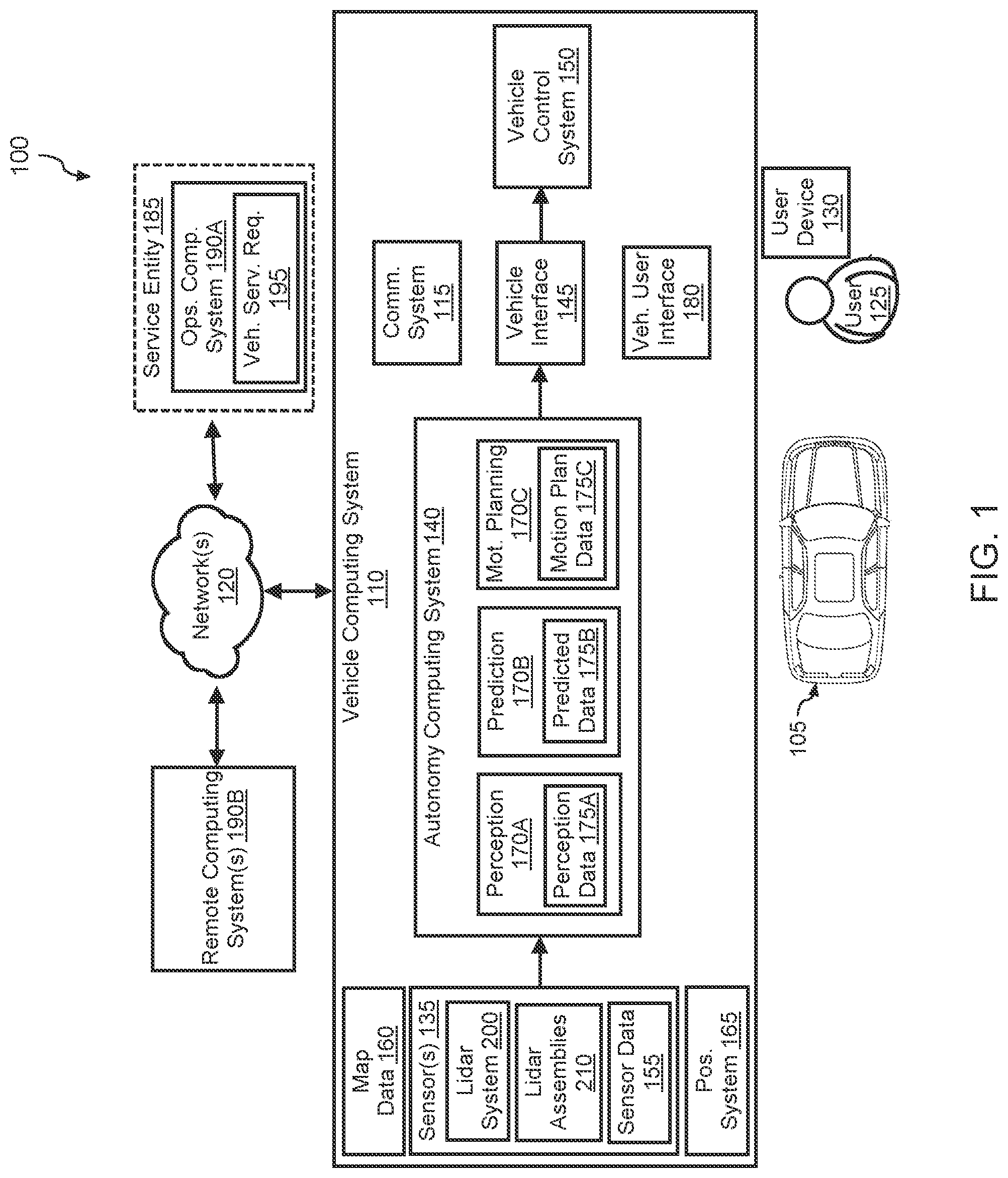 Patent US12092744 — Light detection and ranging (LIDAR) assembly having a switchable mirror — Figure 1