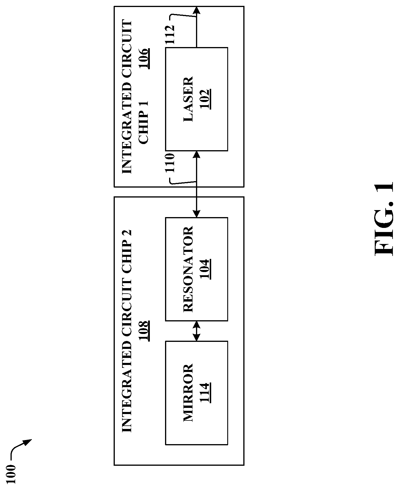 Patent US12092766 Figure 1 – Injection locked on-chip laser to external on-chip resonator