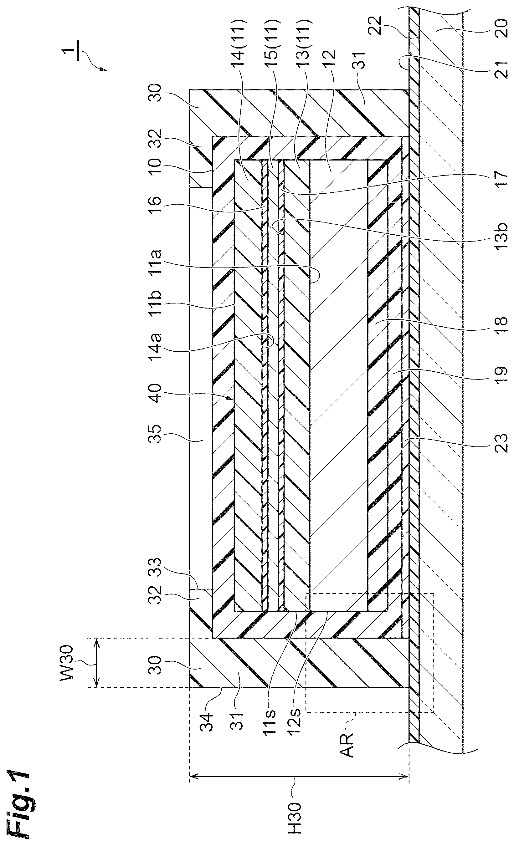 Patent US12092776 — Radiation detector and production method for radiation detector — Figure 1