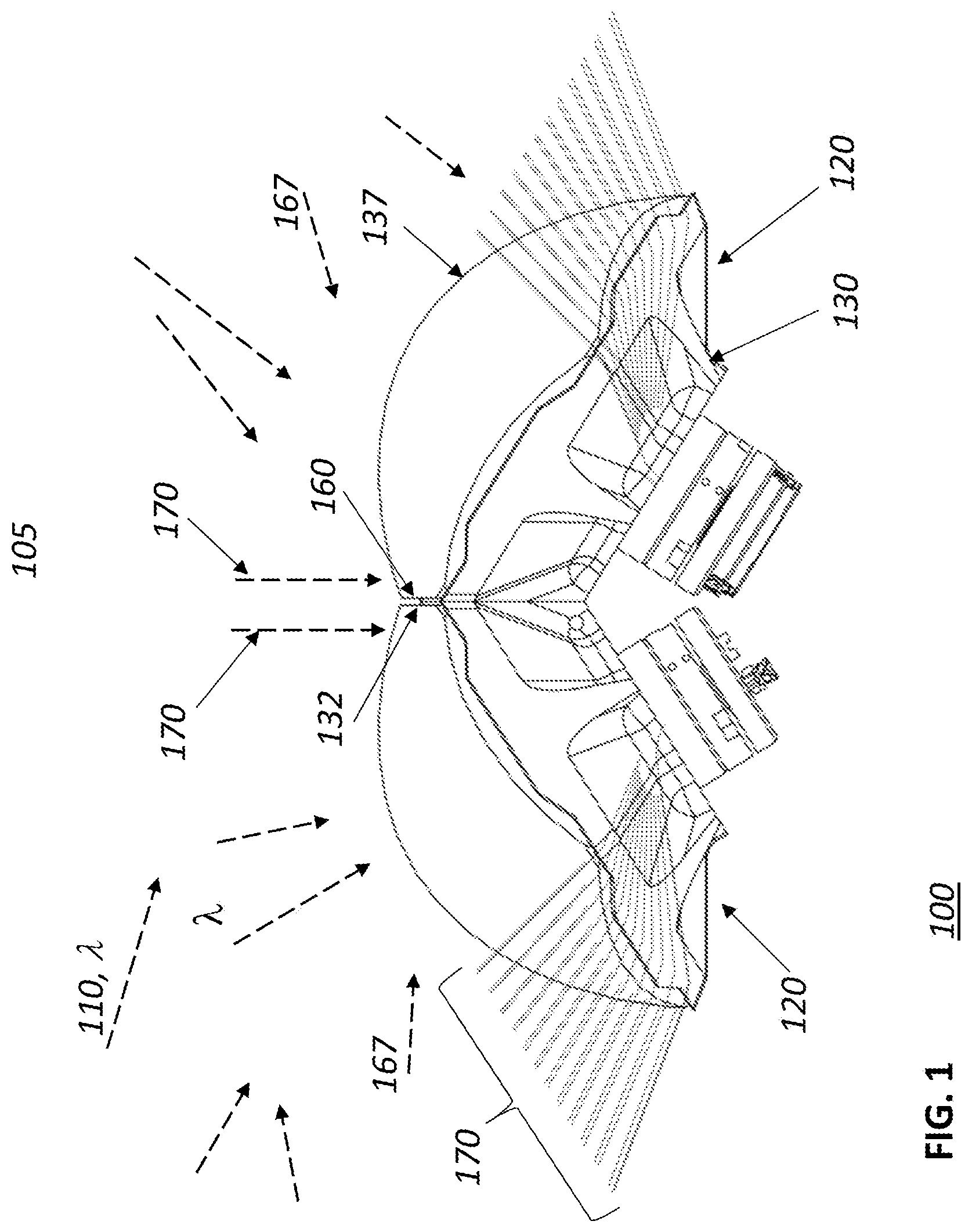 Patent US12092800 — Opto-mechanics of panoramic capture devices with abutting cameras — Figure 1