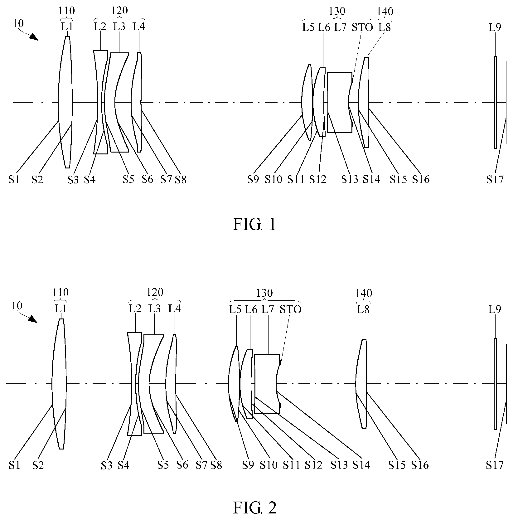 Patent US12092801 — Optical system, imaging module and electronic device — Figure 1