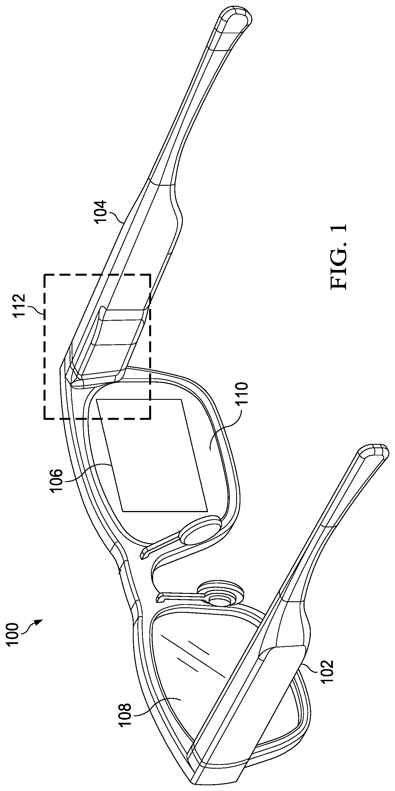 Patent US12092823 — Systems, devices, and methods for inputting light from a scanning laser projector into a waveguide — Figure 1