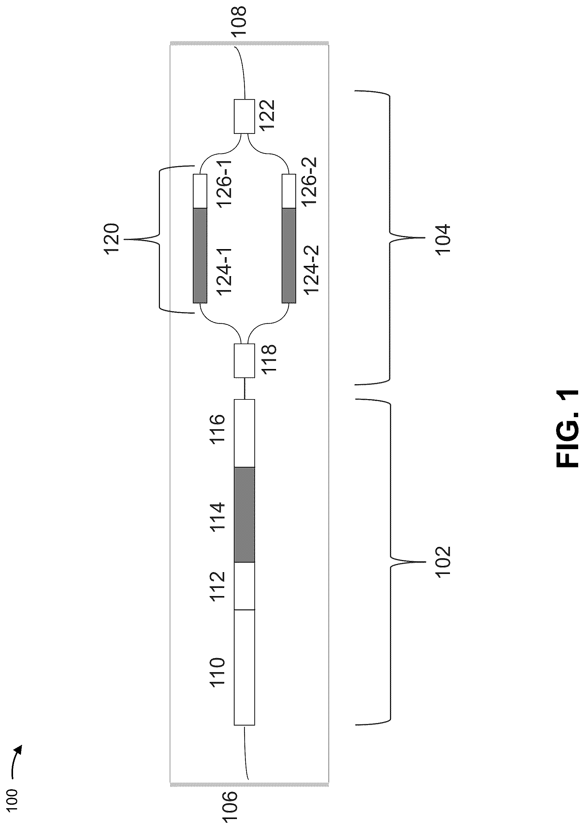Patent US12092909 — Integrated semiconductor laser with interferometric amplifier array — Figure 1