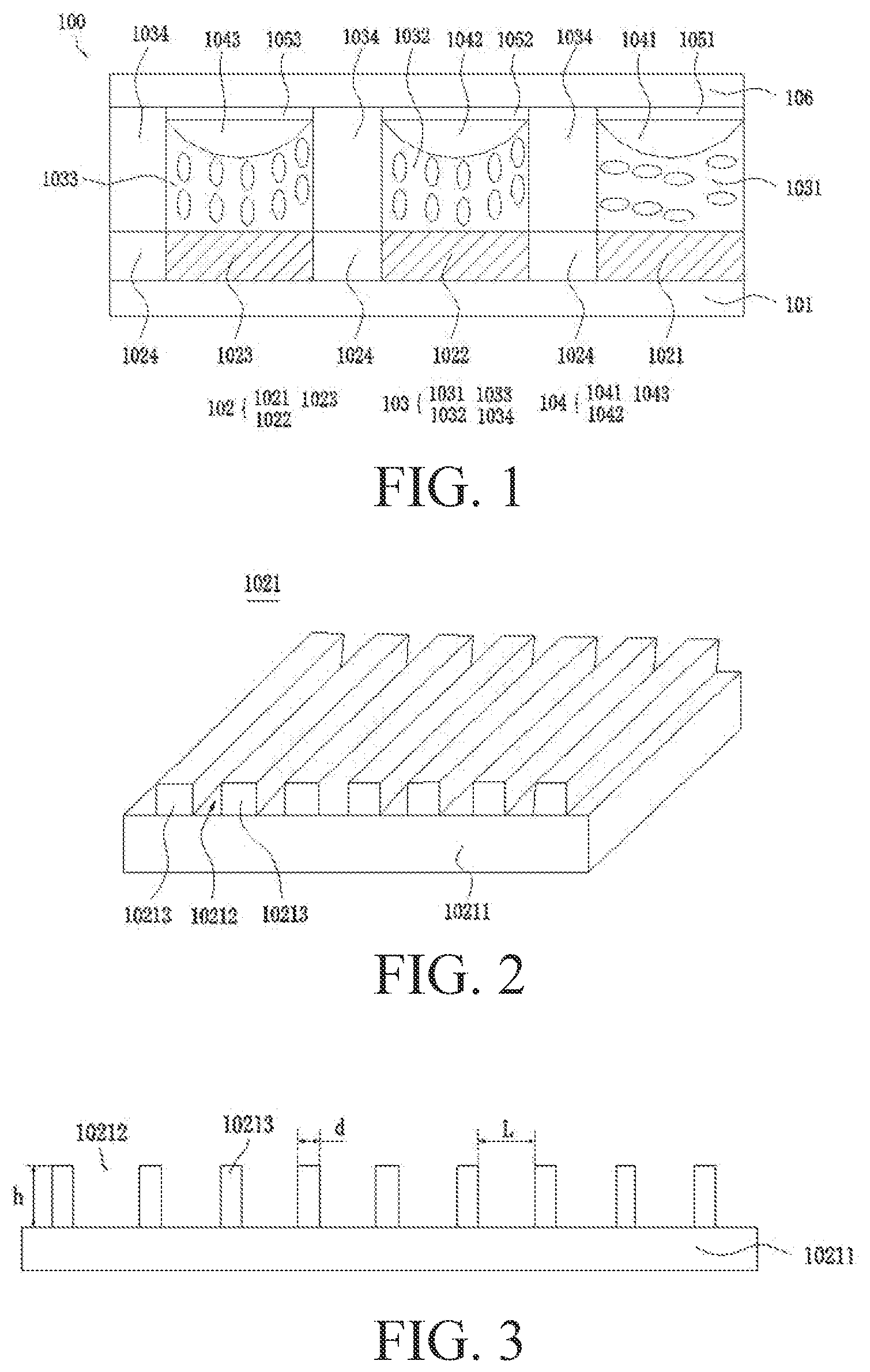 Patent US12092918 — Reflective display device with color generating layer having optical grating patterns — Figure 1