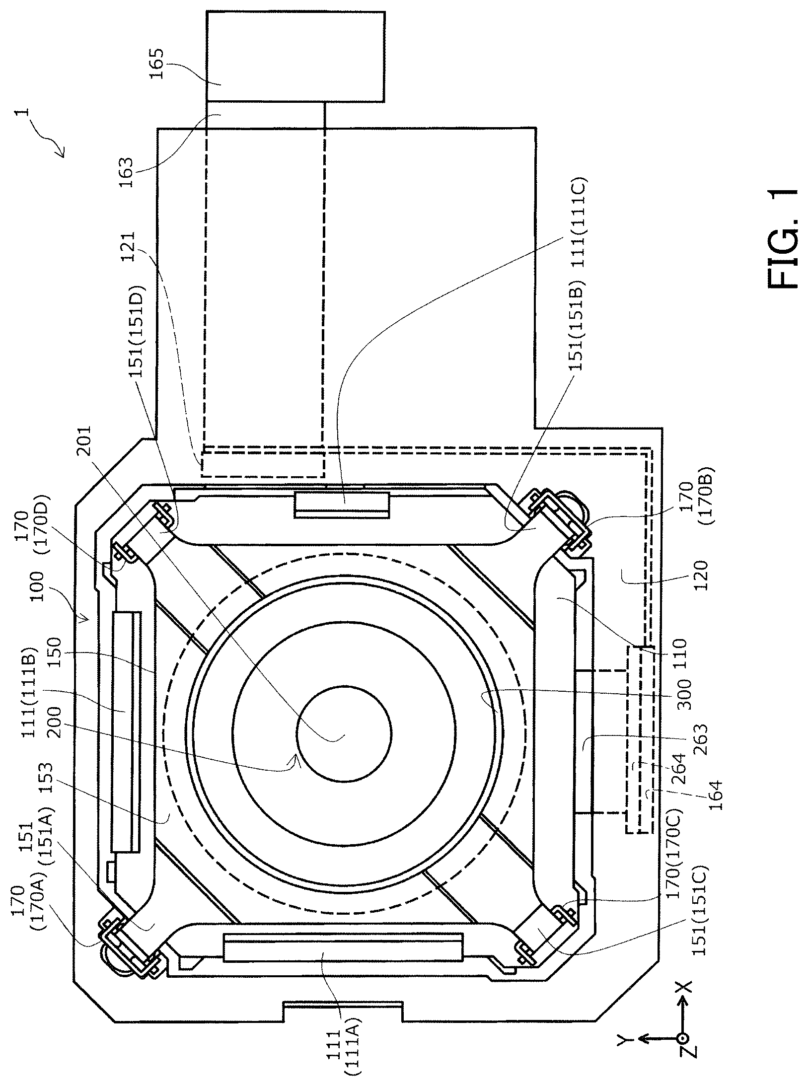 Patent US12092950 — Case and optical unit — Figure 1