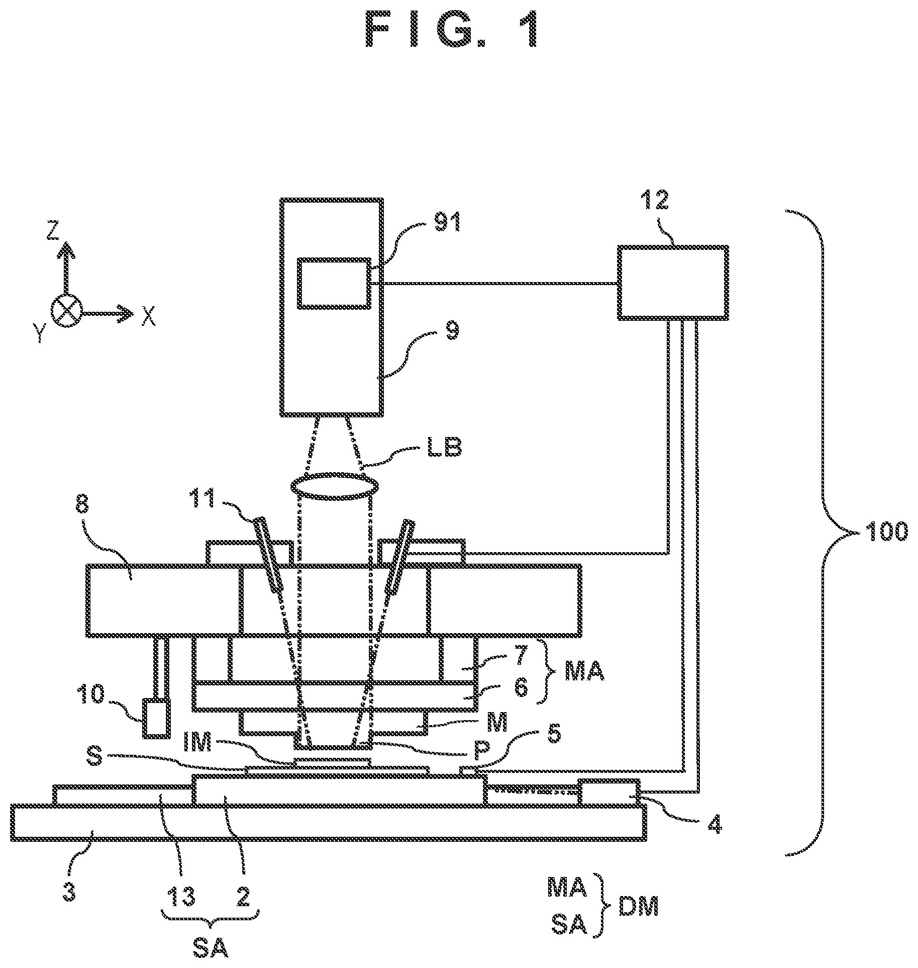 Patent US12092954 — Imprint apparatus, imprint method, and article manufacturing method — Figure 1