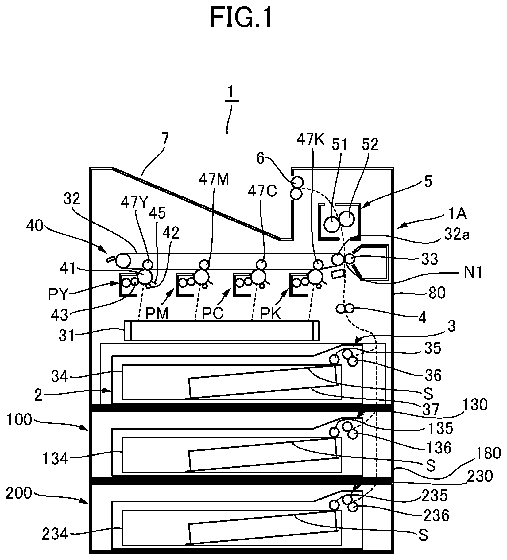Patent US12092988 — Sheet supporting apparatus and image forming apparatus — Figure 1