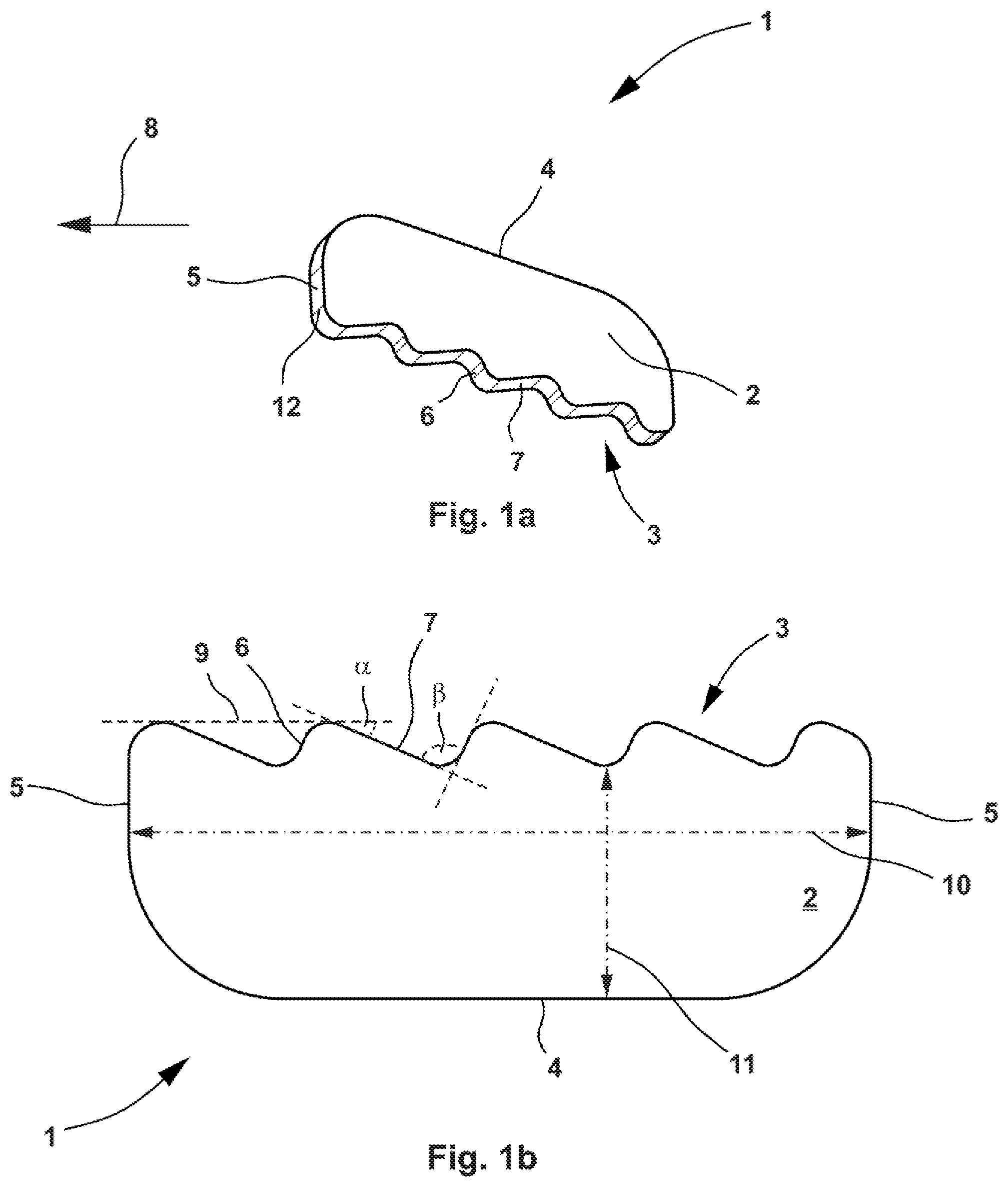 Patent US12096707 — Cutting element — Figure 1