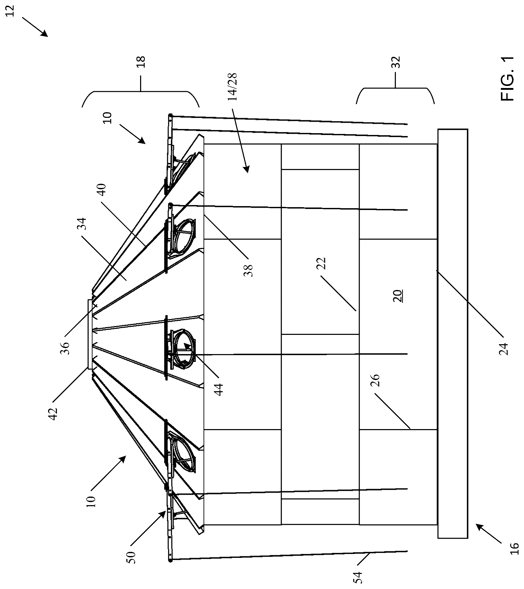 Patent US12096723 — Self-opening airtight roof vent system for grain storage devices — Figure 1