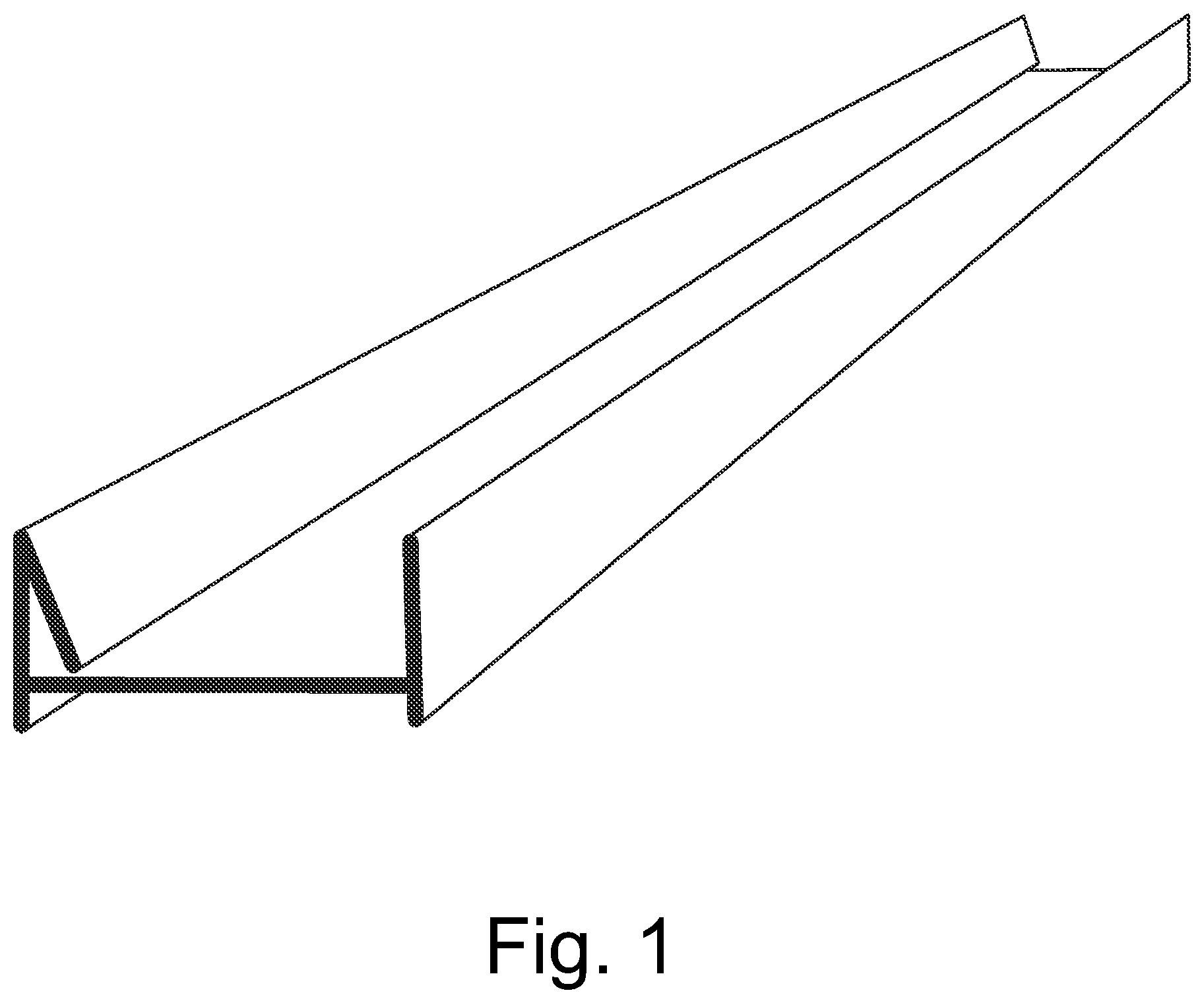 Patent US12096732 — Open-top gutter — Figure 1