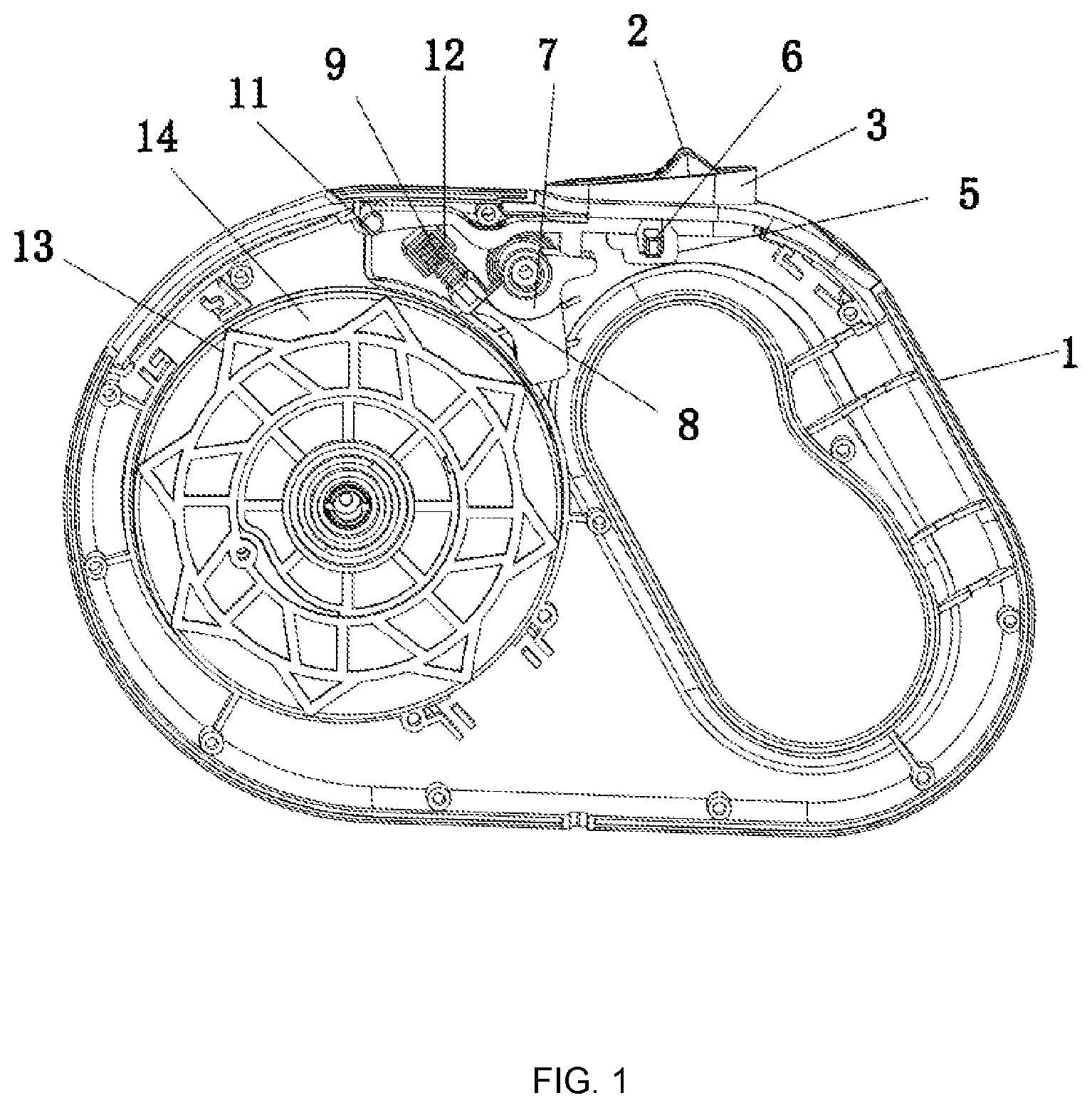 Patent US12096750 — Switching structure for pet pulling piece — Figure 1