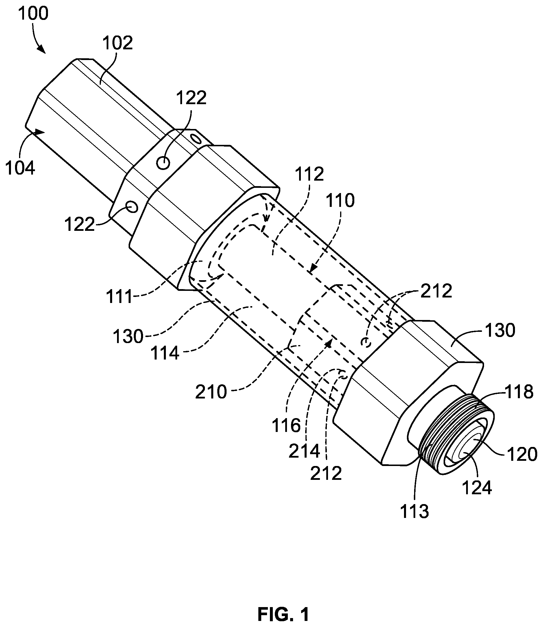 Patent US12096796 — Hexagonal cartridge having a hexagon shaped mouthpiece with a plurality of air flow inlets — Figure 1