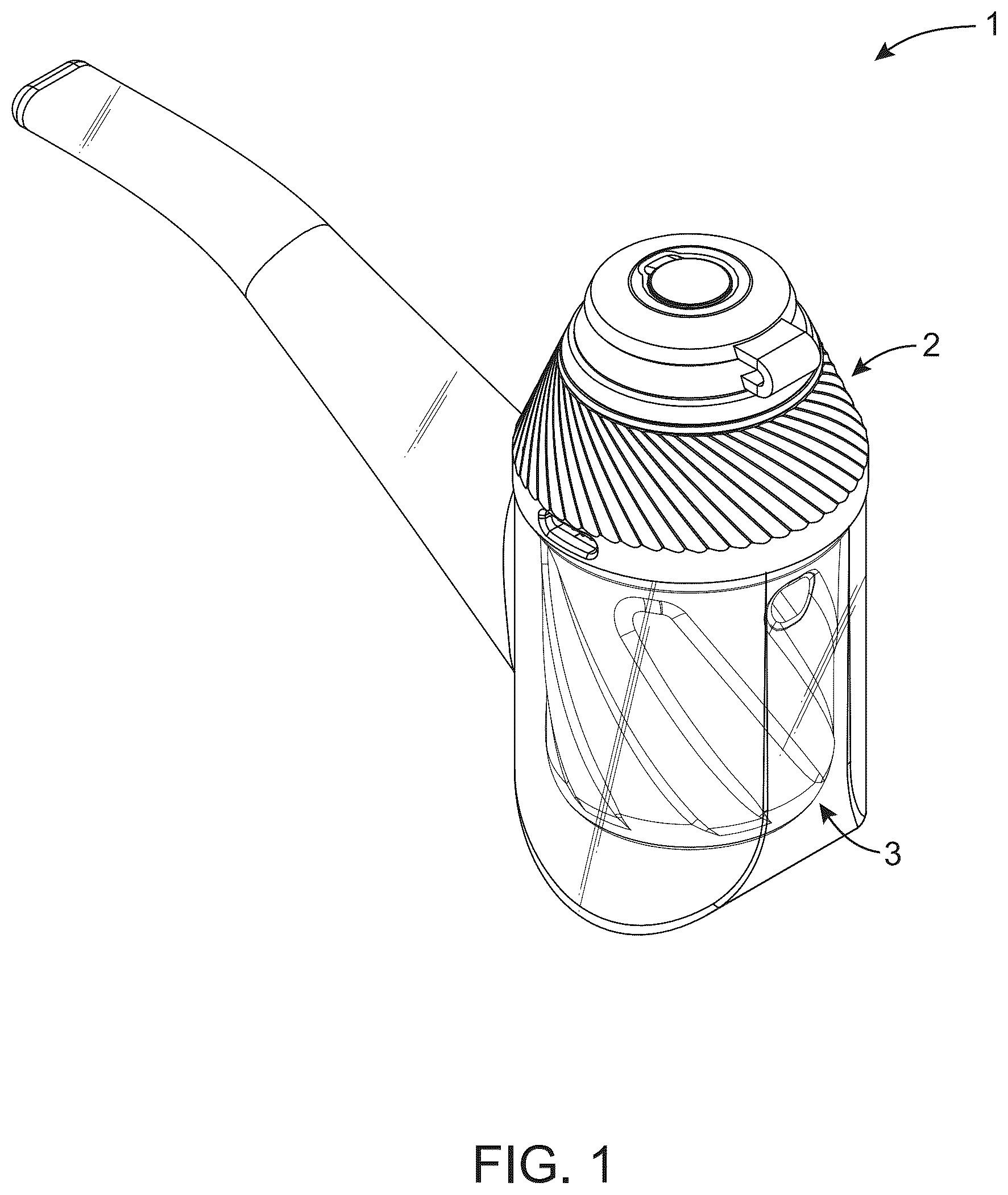 Patent US12096798 — Portable electronic vaporizer having removably attachable vaporization module, removably attachable base portion, and method — Figure 1