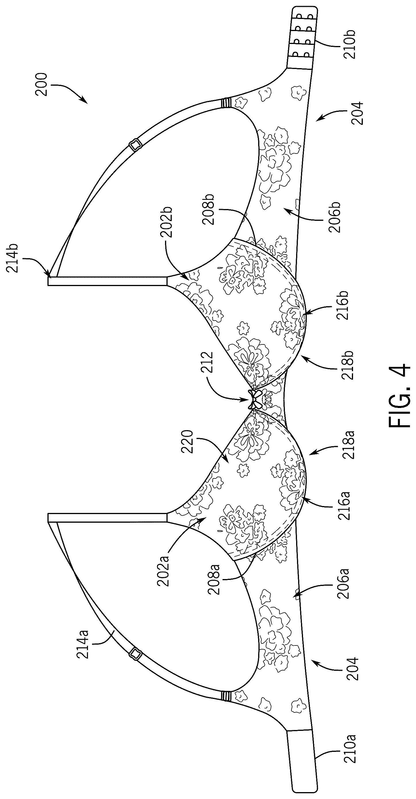 Patent US12096806 Figure 3 – Bra, bra cup, and method of manufacturing same