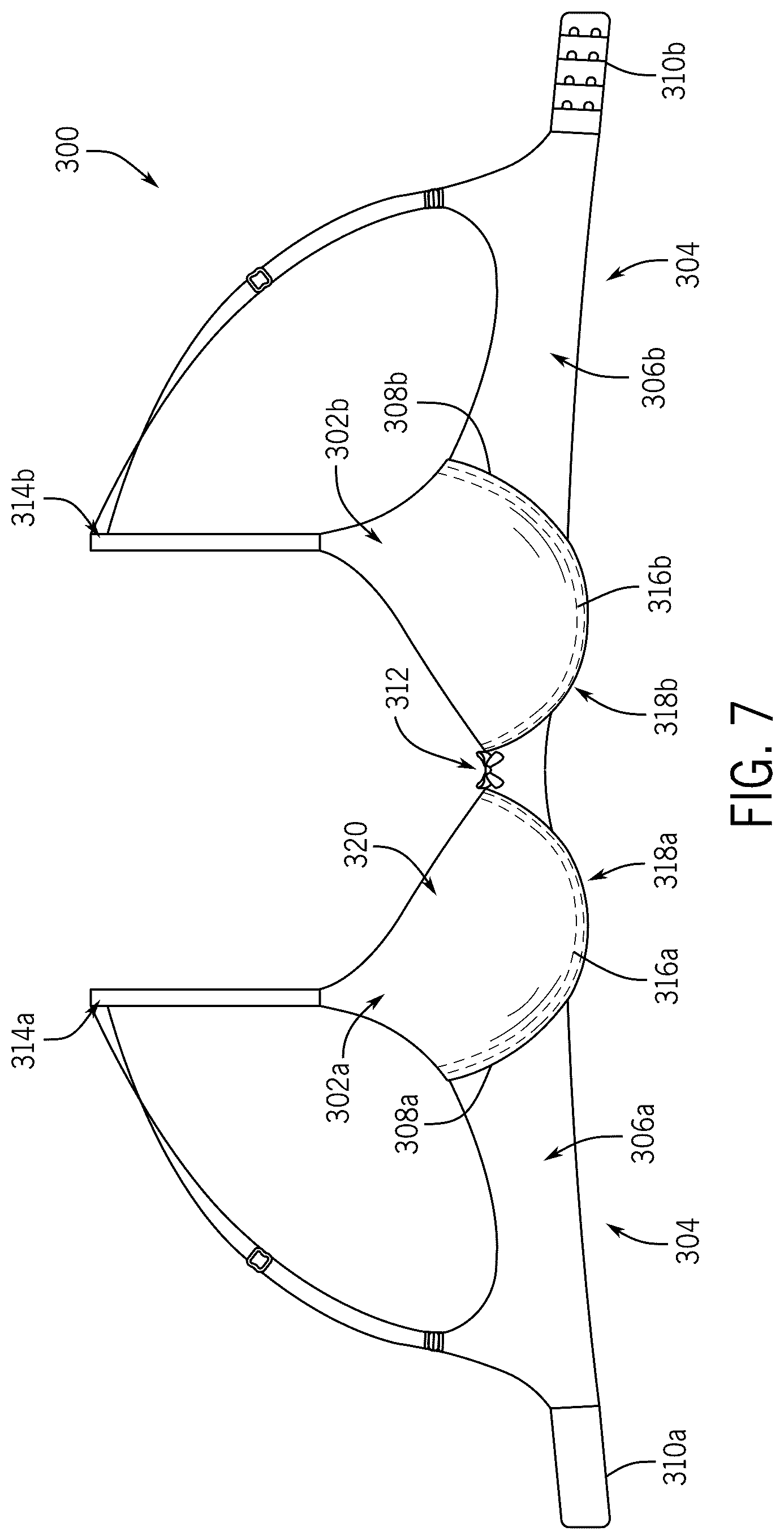 Patent US12096806 Figure 5 – Bra, bra cup, and method of manufacturing same