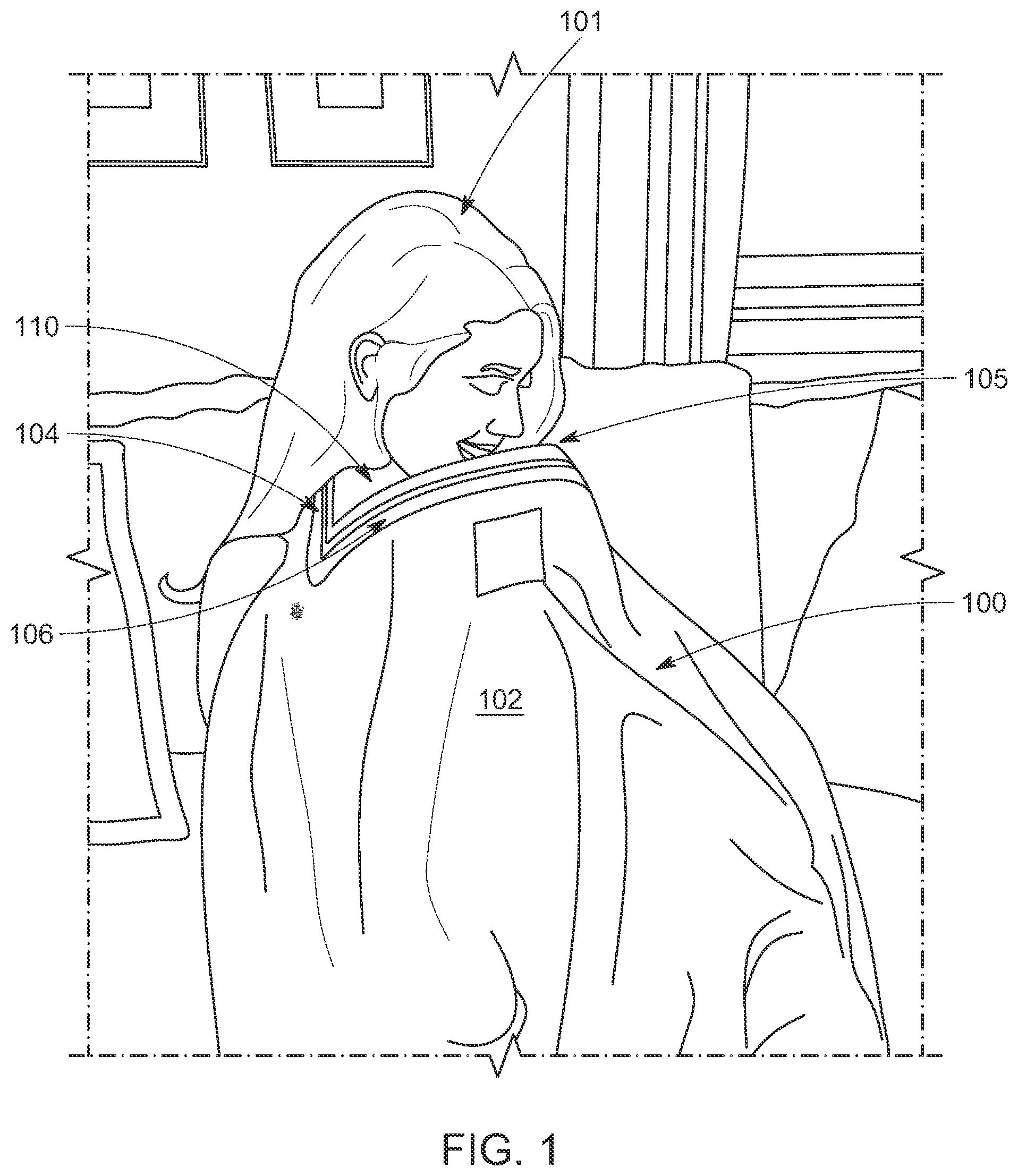 Patent US12096808 — Nursing cover with integrated cooling fan — Figure 1