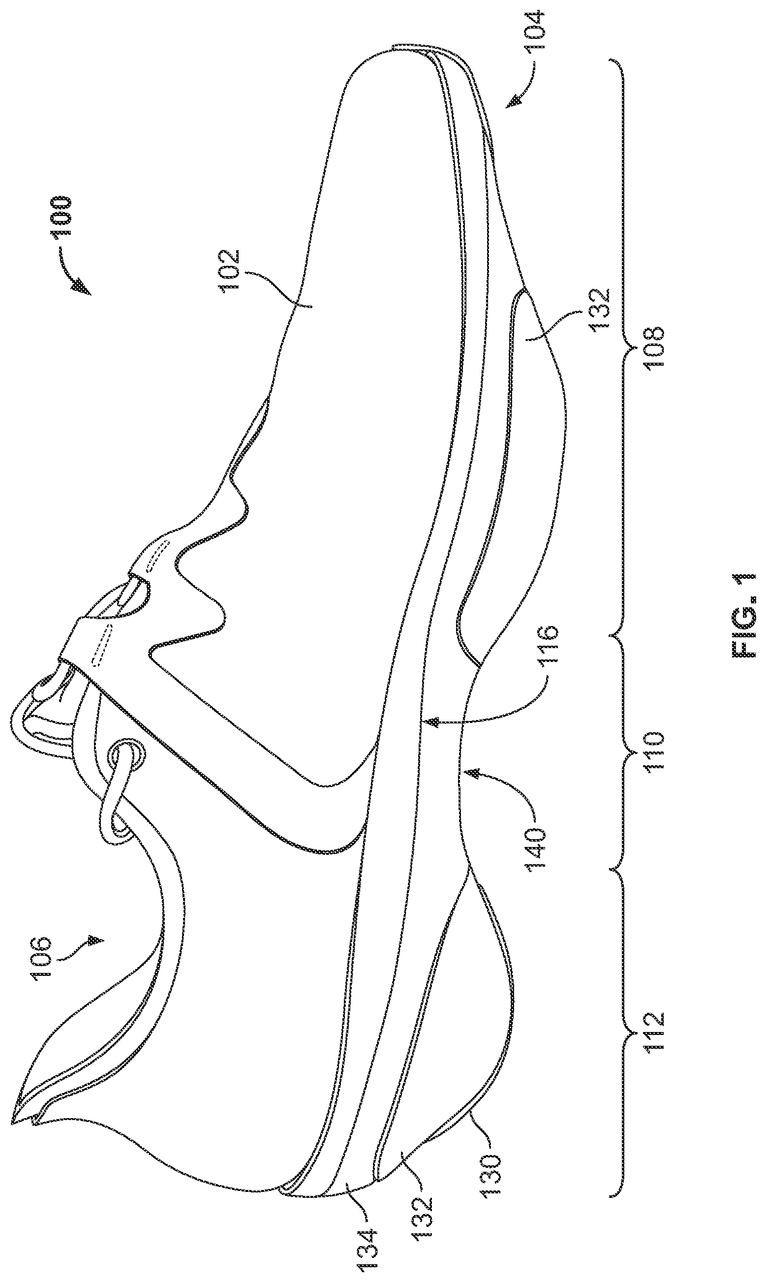 Patent US12096816 — Article of footwear having a sole plate — Figure 1