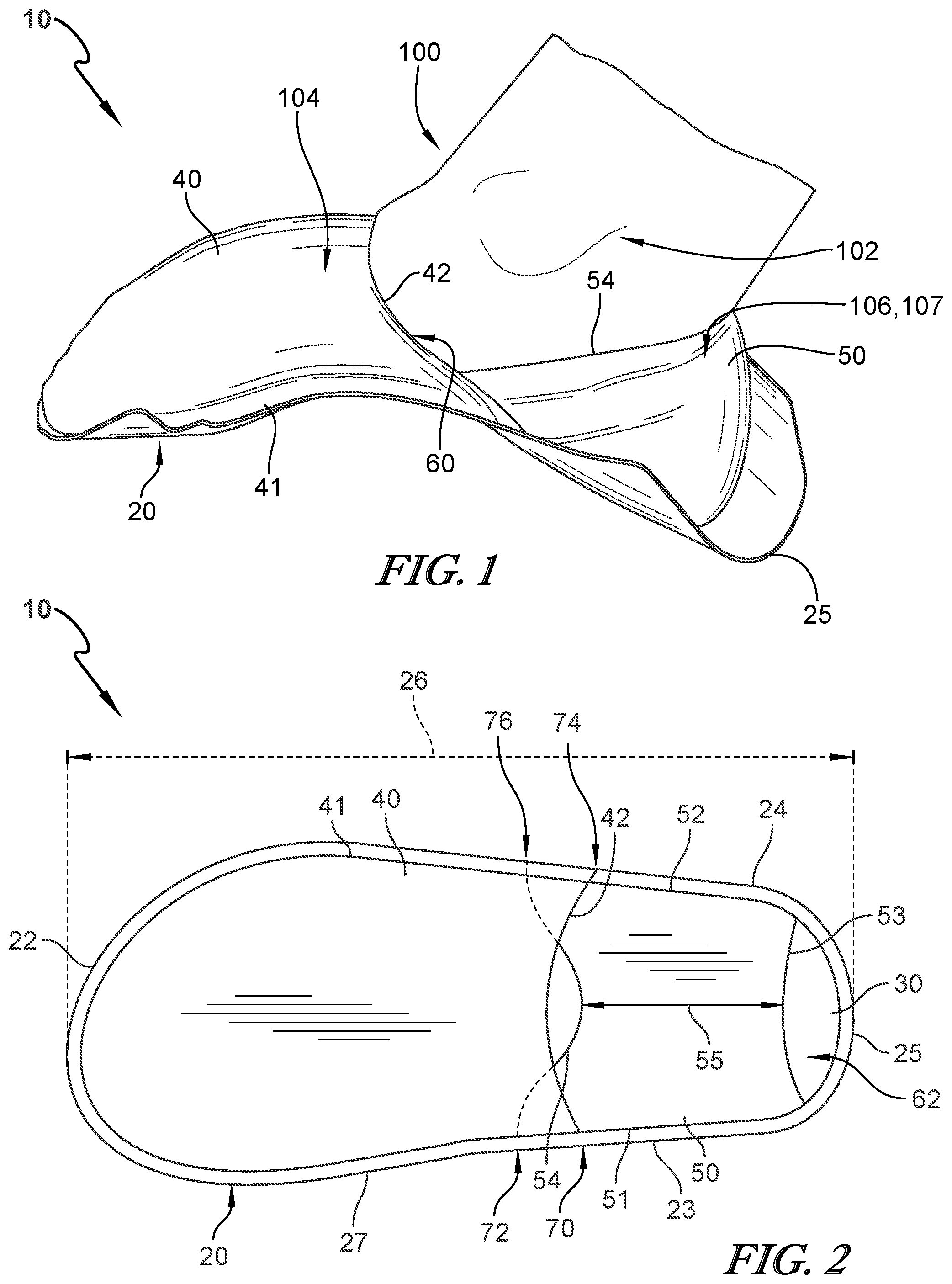 Patent US12096821 — Flexible shoe — Figure 1