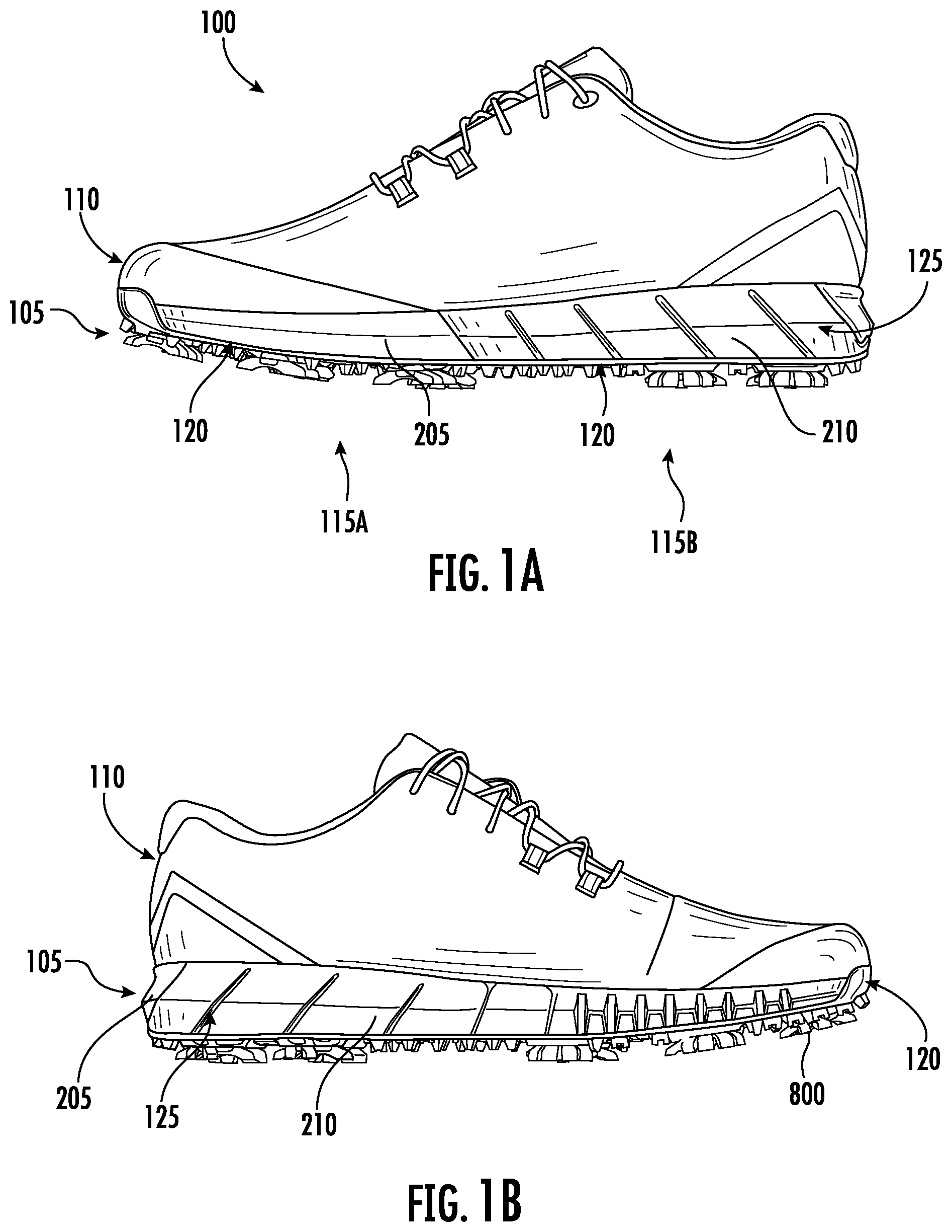 Patent US12096823 — Article of footwear — Figure 1