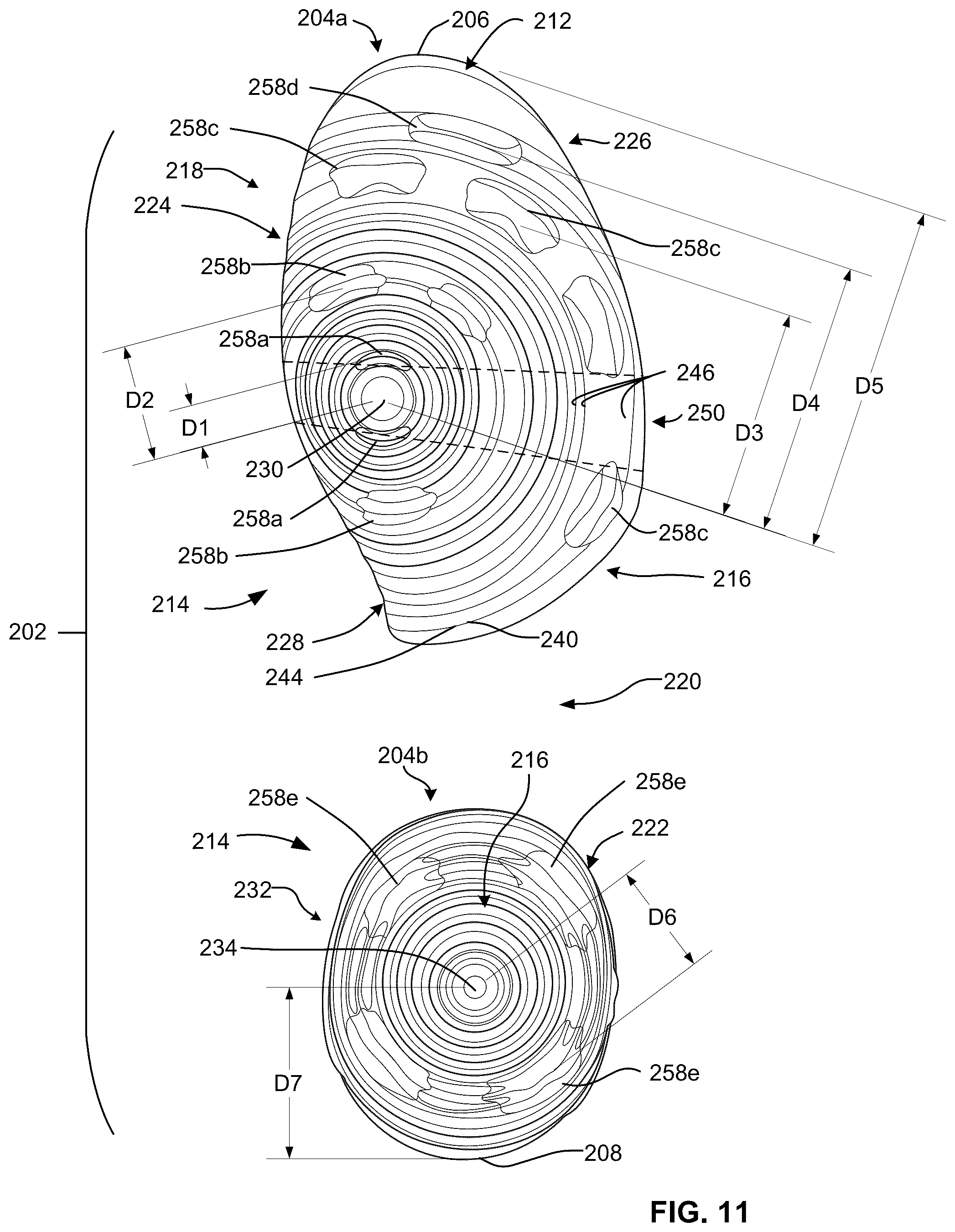 Patent US12096825 Figure 10 – Outsole pattern for an article of footwear