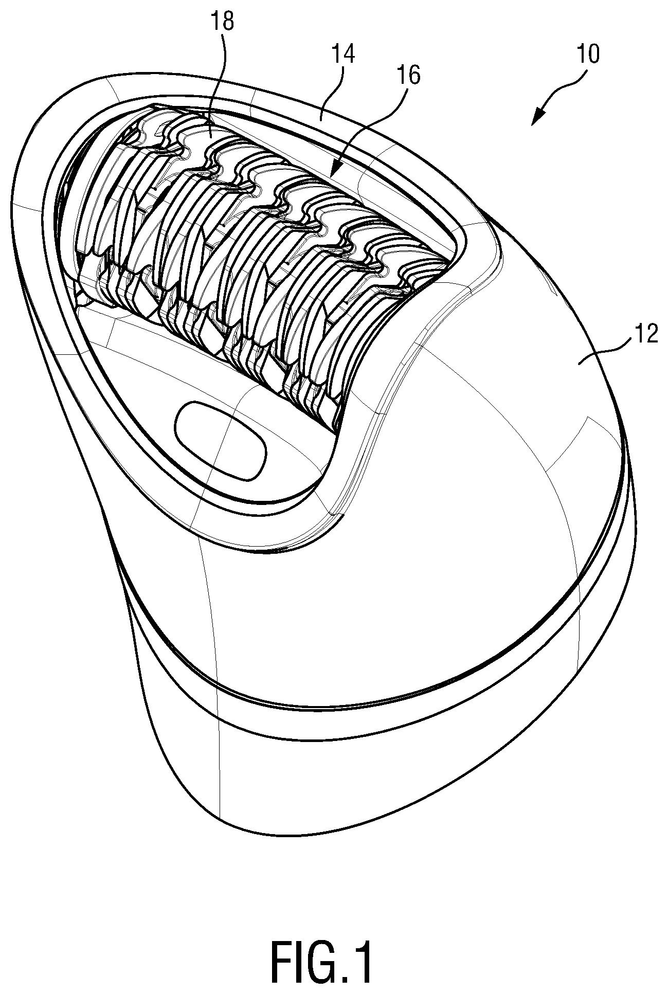 Patent US12096835 — Epilating device — Figure 1