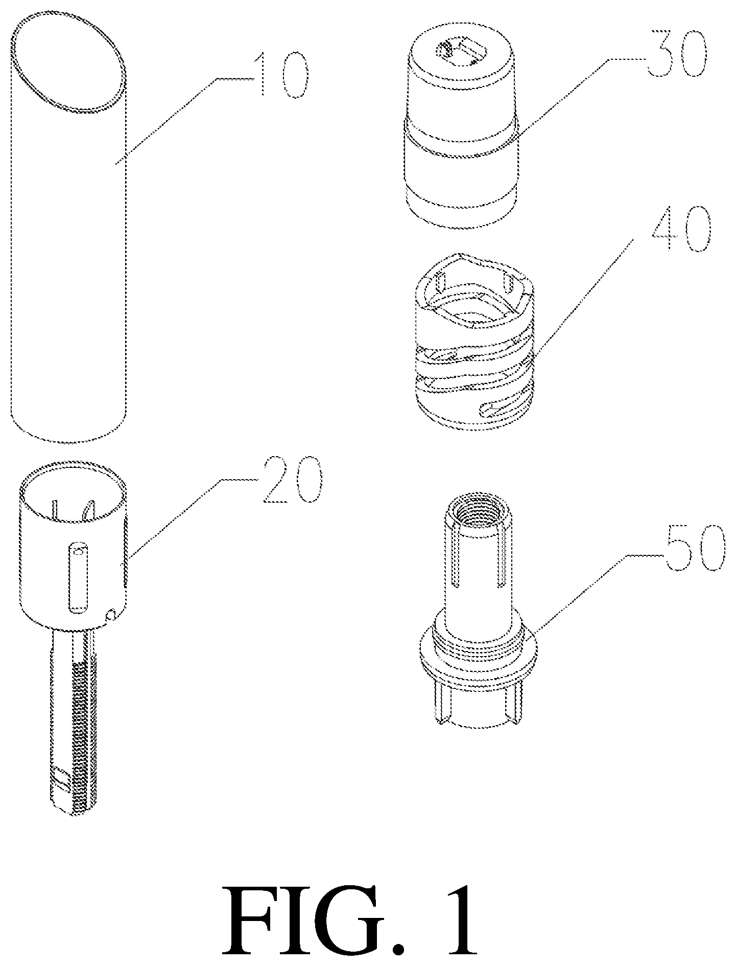 Patent US12096836 — Cartridge core assembly and cosmetic container comprising cartridge core assembly — Figure 1