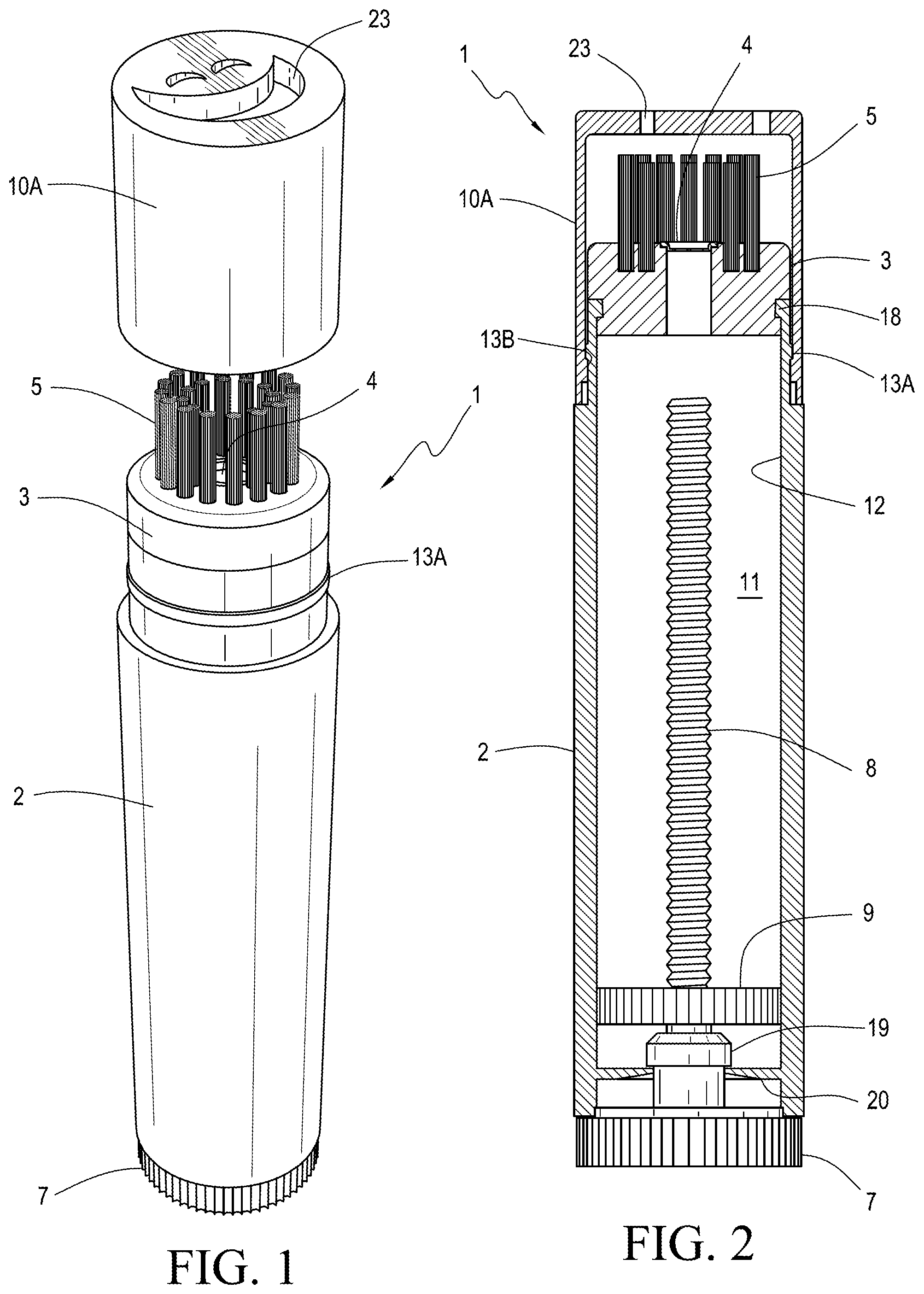 Patent US12096843 — Multiuse tooth cleaning devices and processes for using same — Figure 1