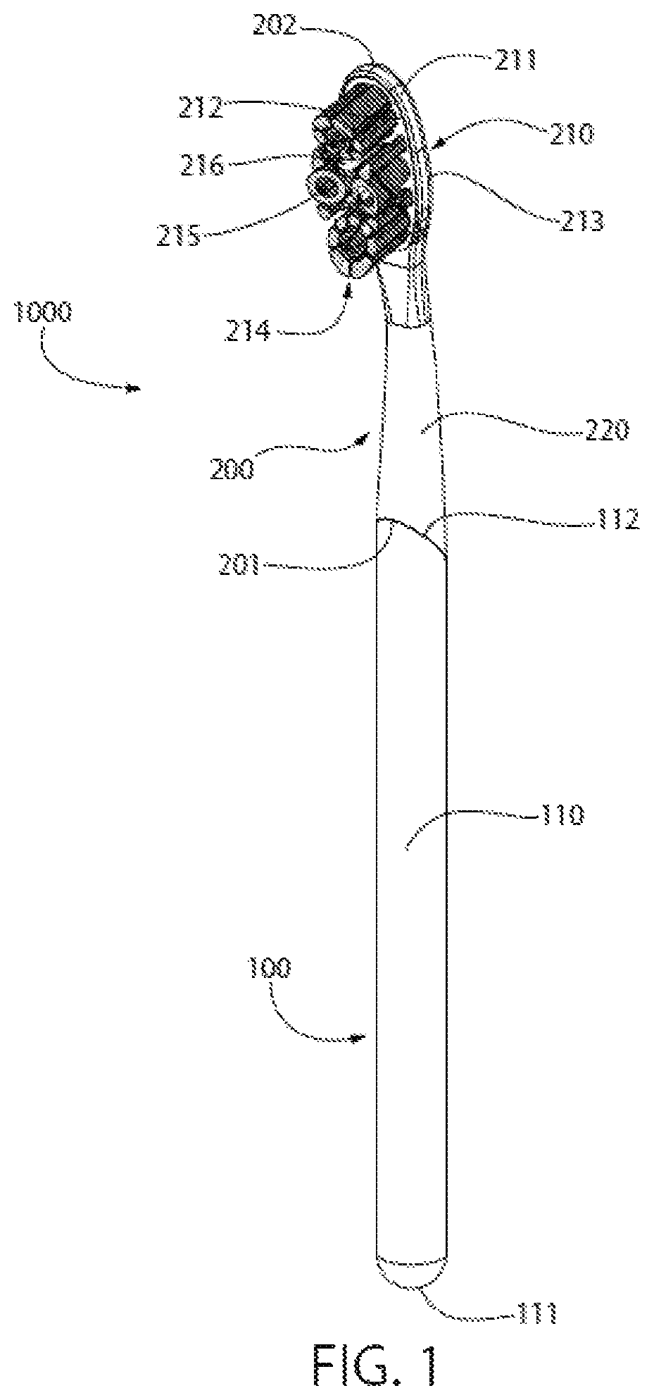 Patent US12096848 — Oral care implement, handle thereof, and oral care refill head therefor — Figure 1