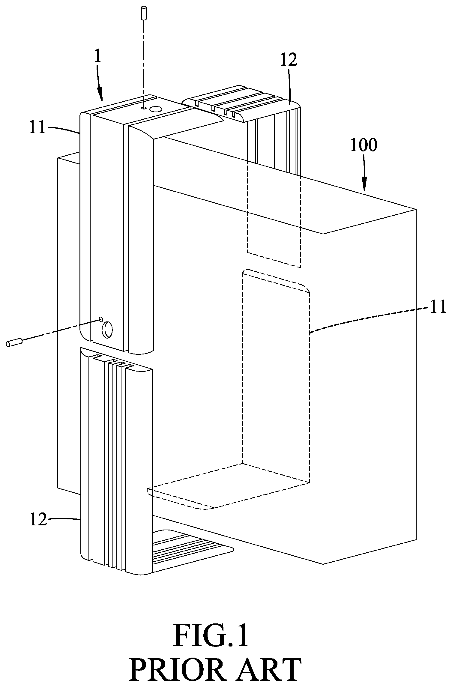 Patent US12096849 — Holding device for a computer component — Figure 1