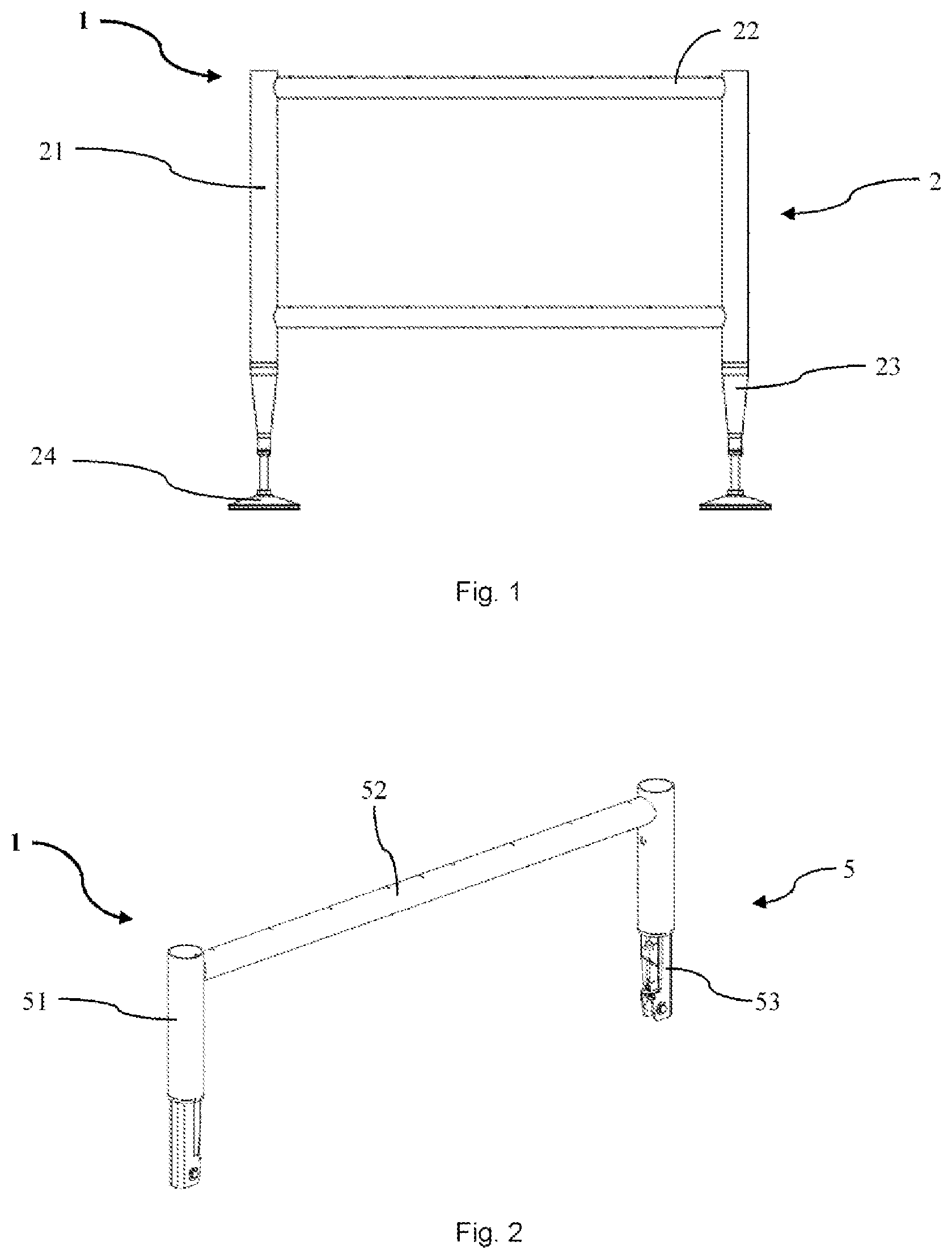 Patent US12096850 — Cross-brace and furniture-assembly kit — Figure 1