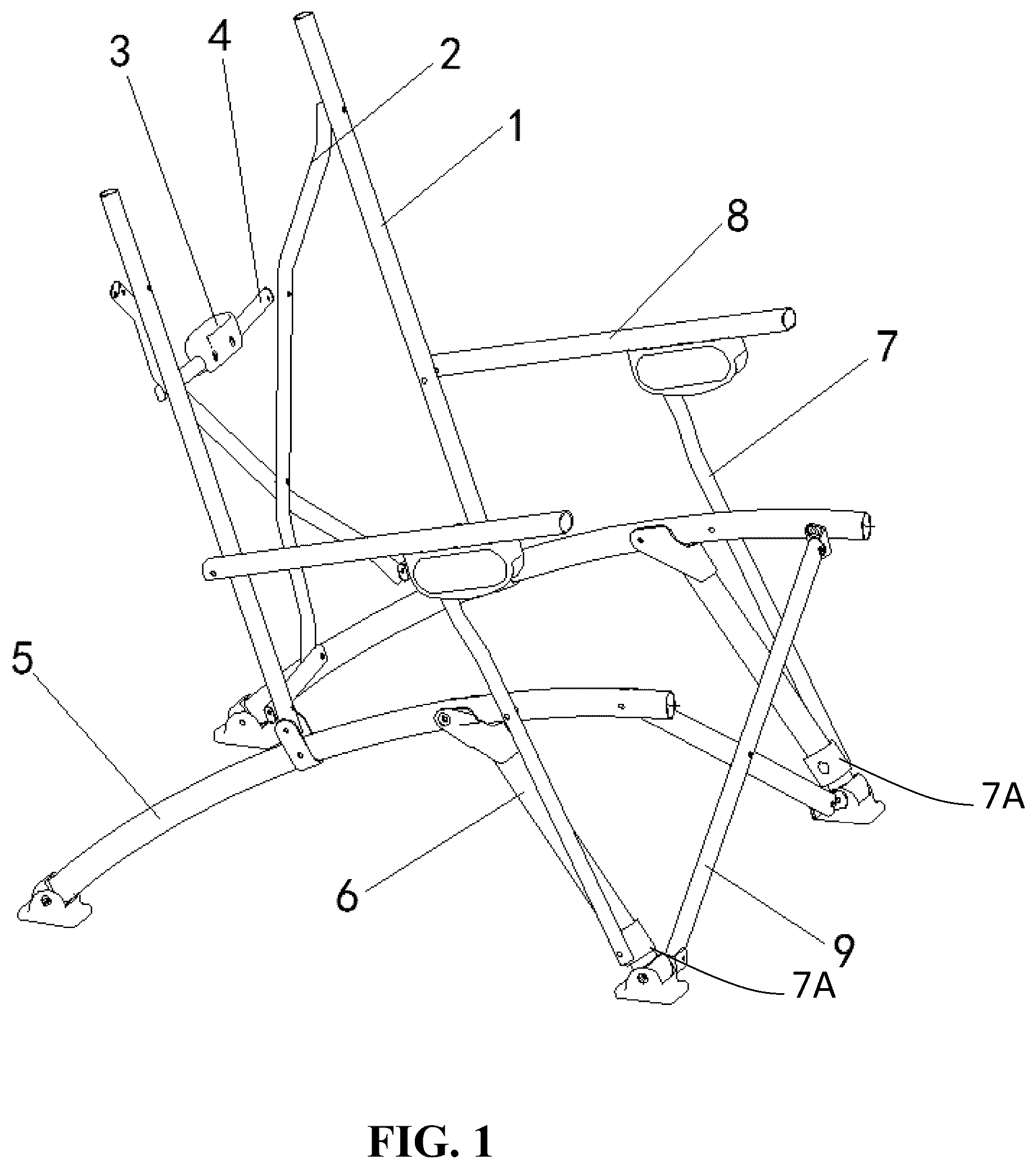 Patent US12096860 Figure 1 – Foldable chair