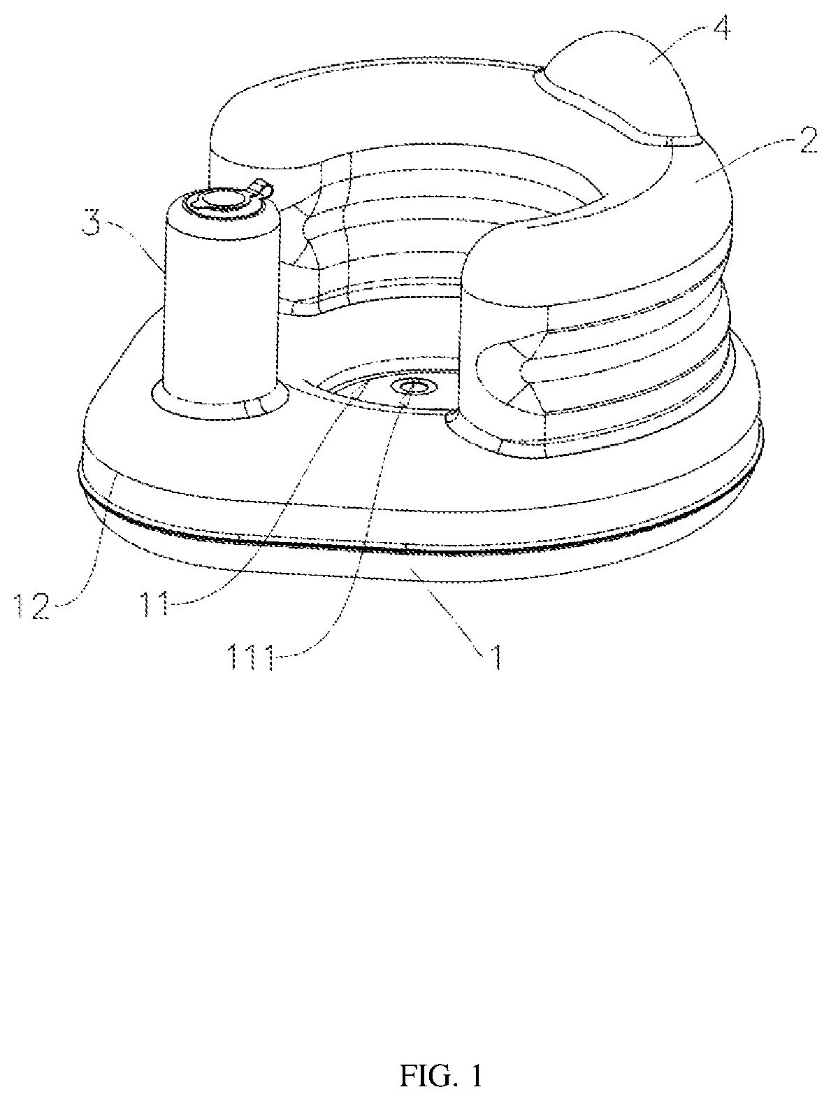 Patent US12096864 — Learning-to-sit chair — Figure 1