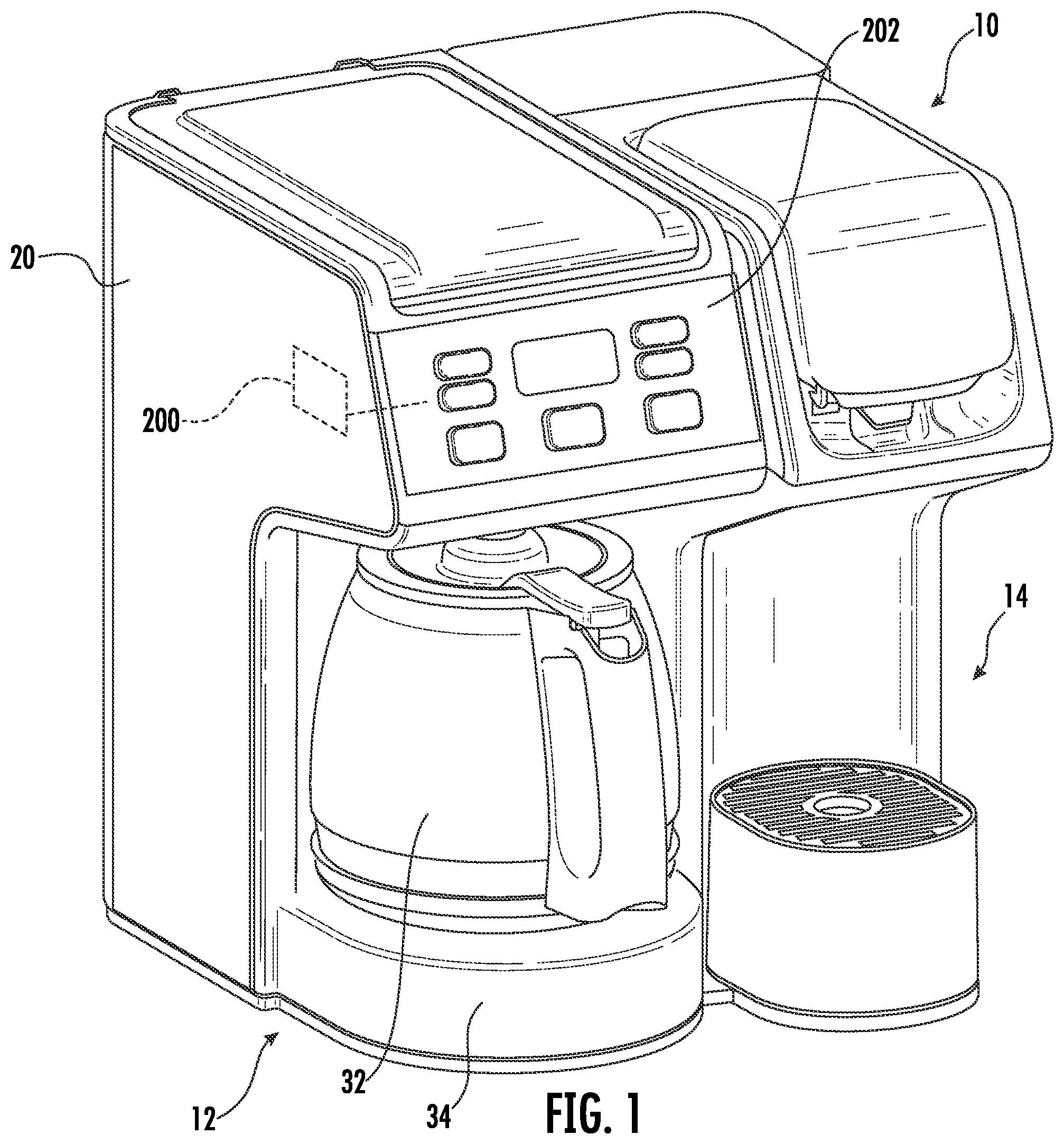 Patent US12096881 Figure 1 – Beverage-making machine