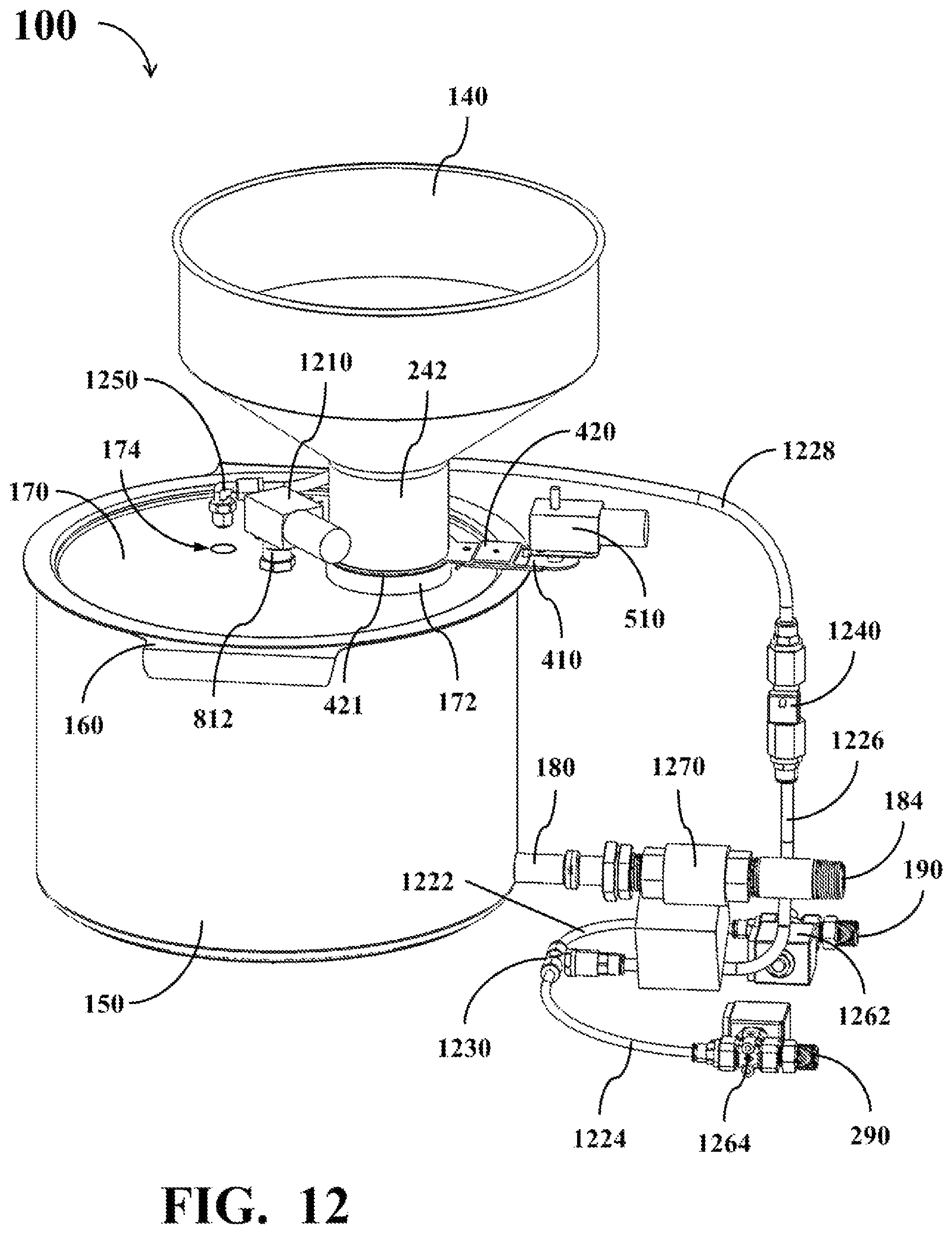 Patent US12096882 Figure 12 – Automatic cooking machine capable of preventing ingredients from sticking to the bottom or burning while cooking