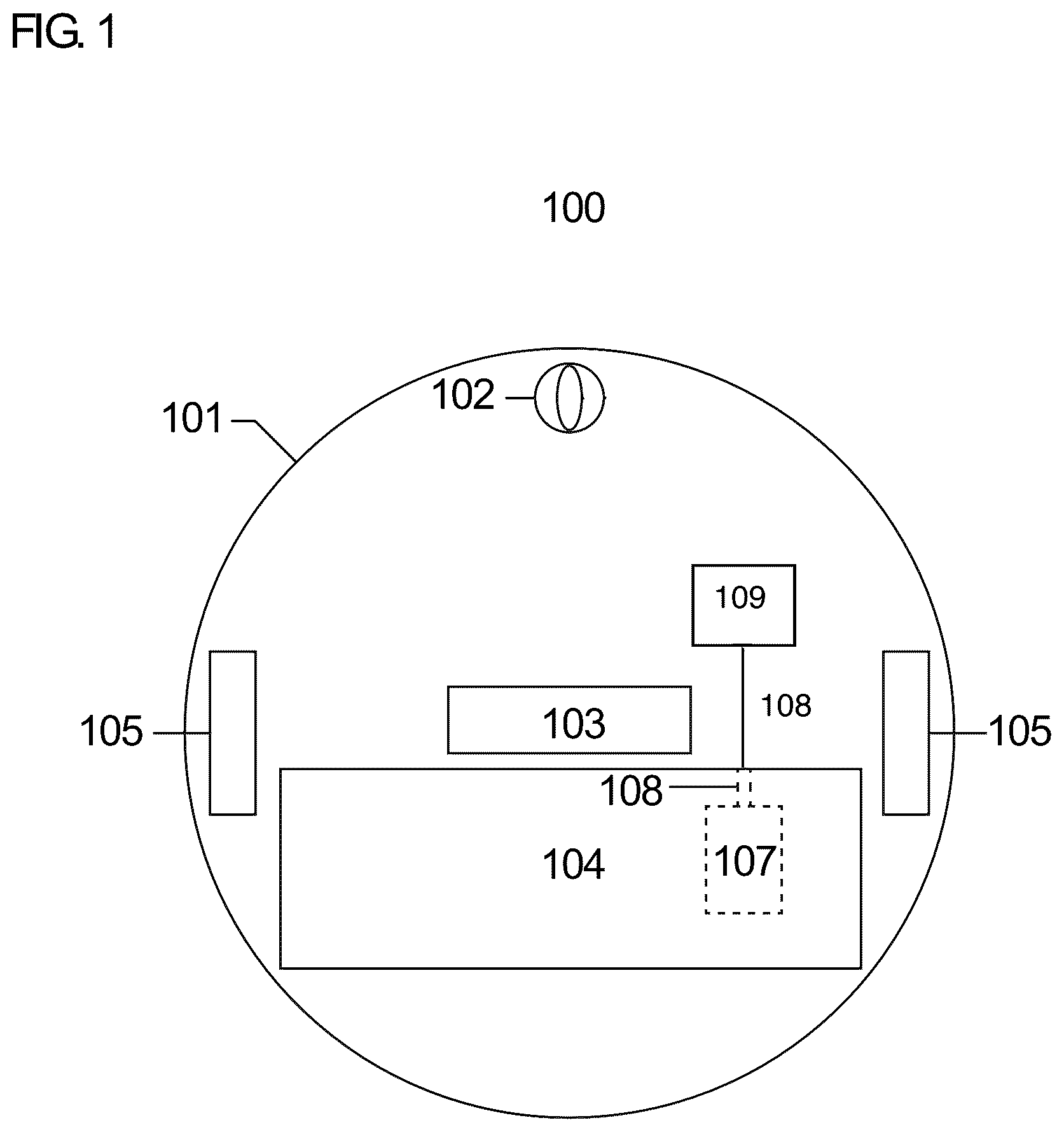 Patent US12096897 — Robotic floor cleaning device with motor for controlled liquid release — Figure 1