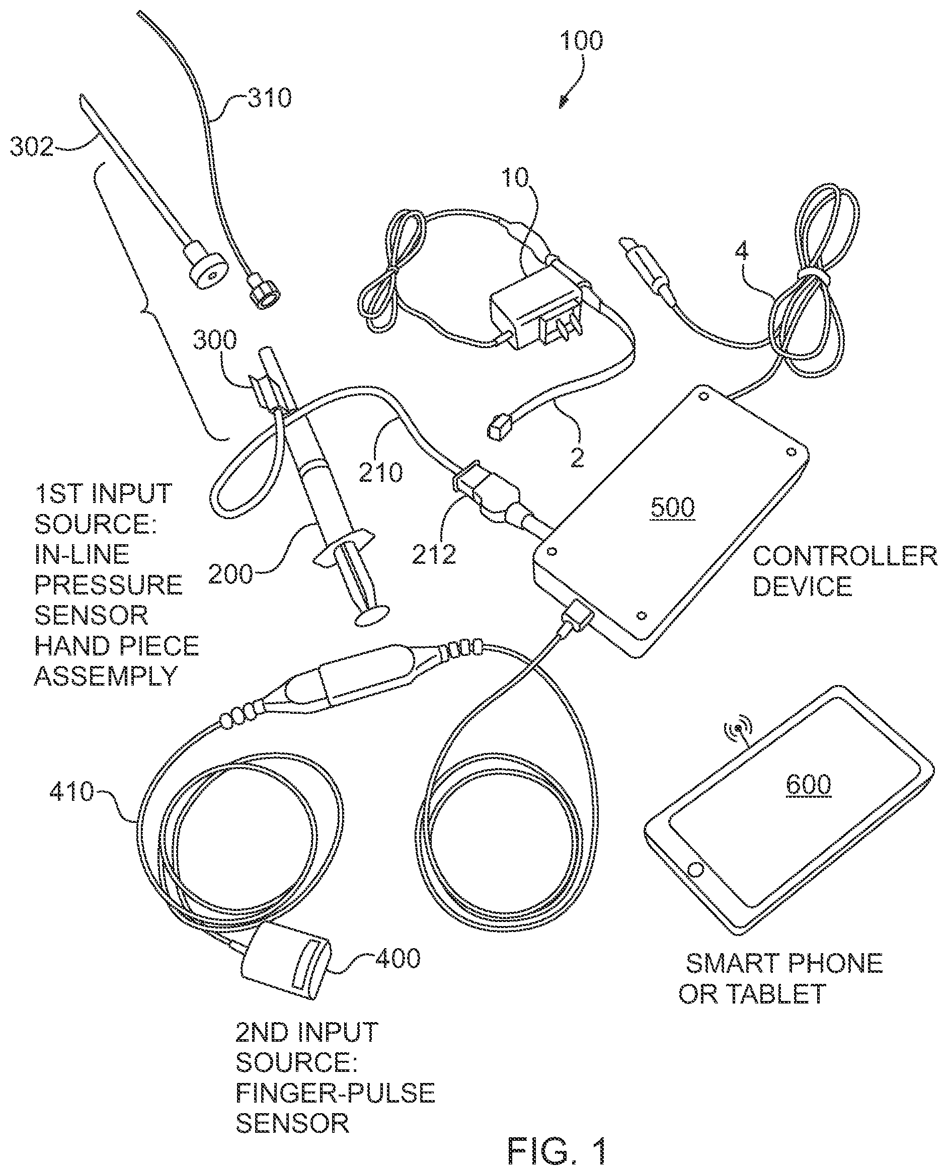 Patent US12096957 — Device and method for needle/catheter location utilizing correlation analysis — Figure 1