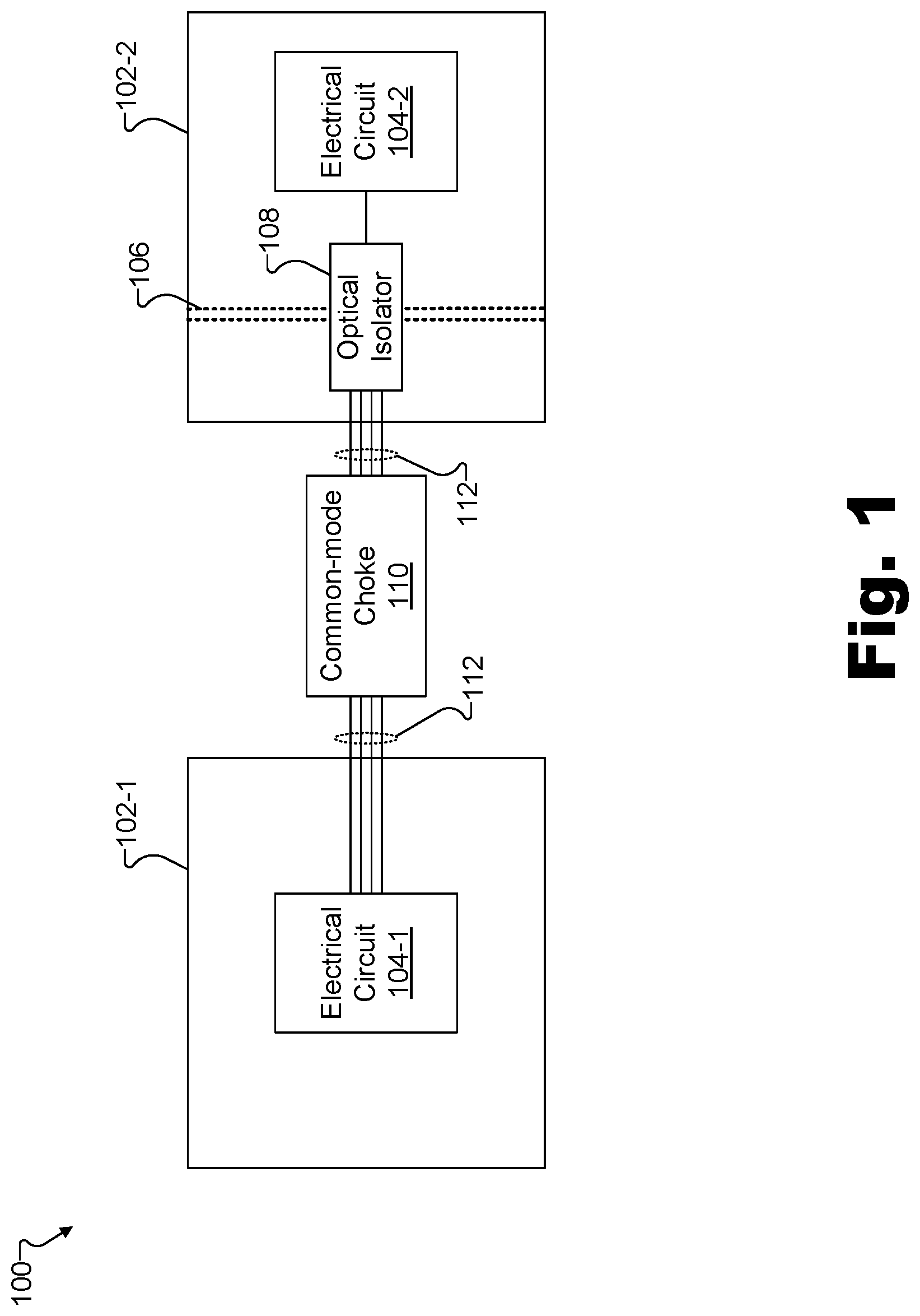 Patent US12096970 — Medical systems that implement a common-mode choke to reduce voltage transients — Figure 1