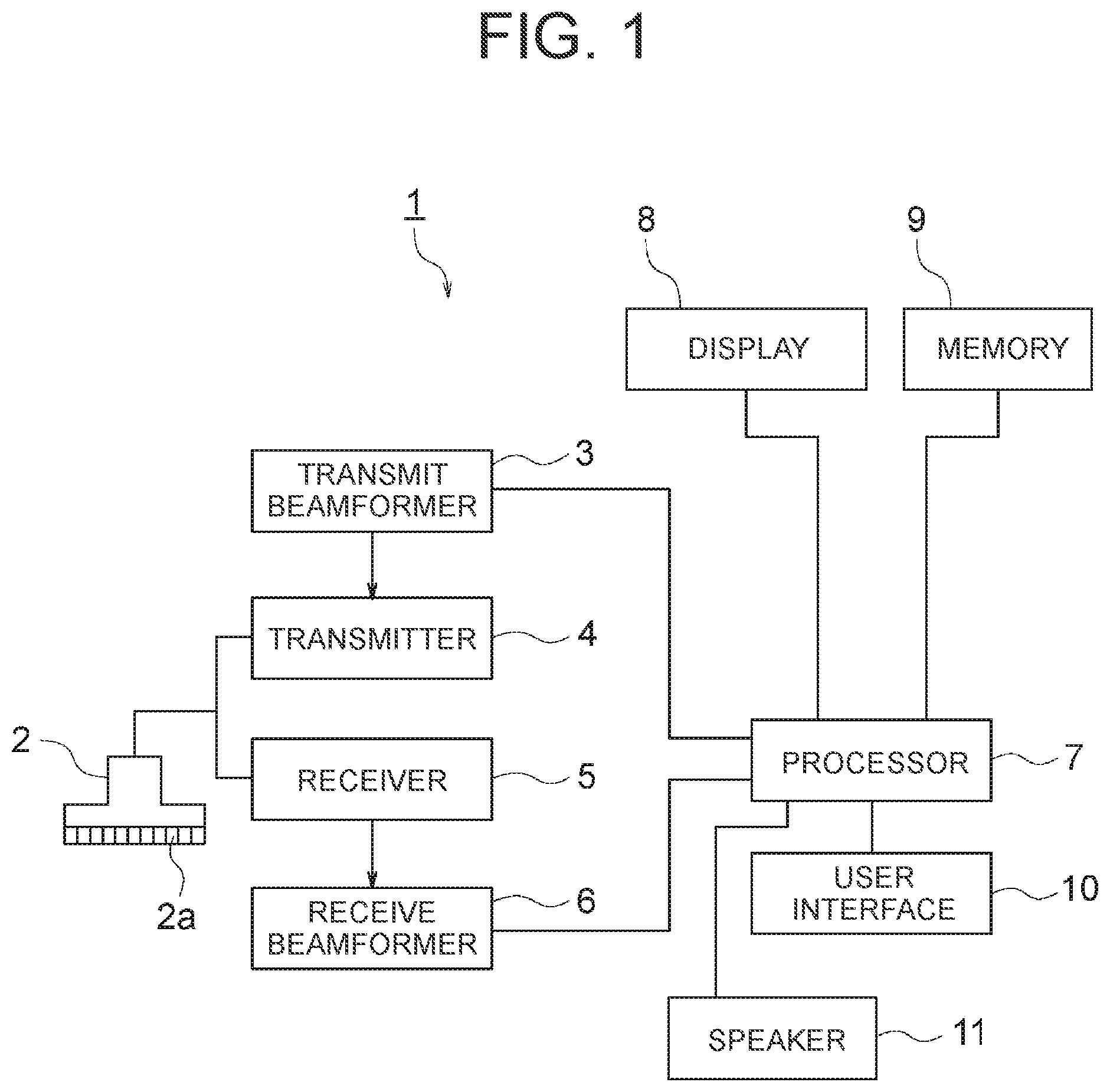 Patent US12097078 — Program and ultrasonic image display system — Figure 1