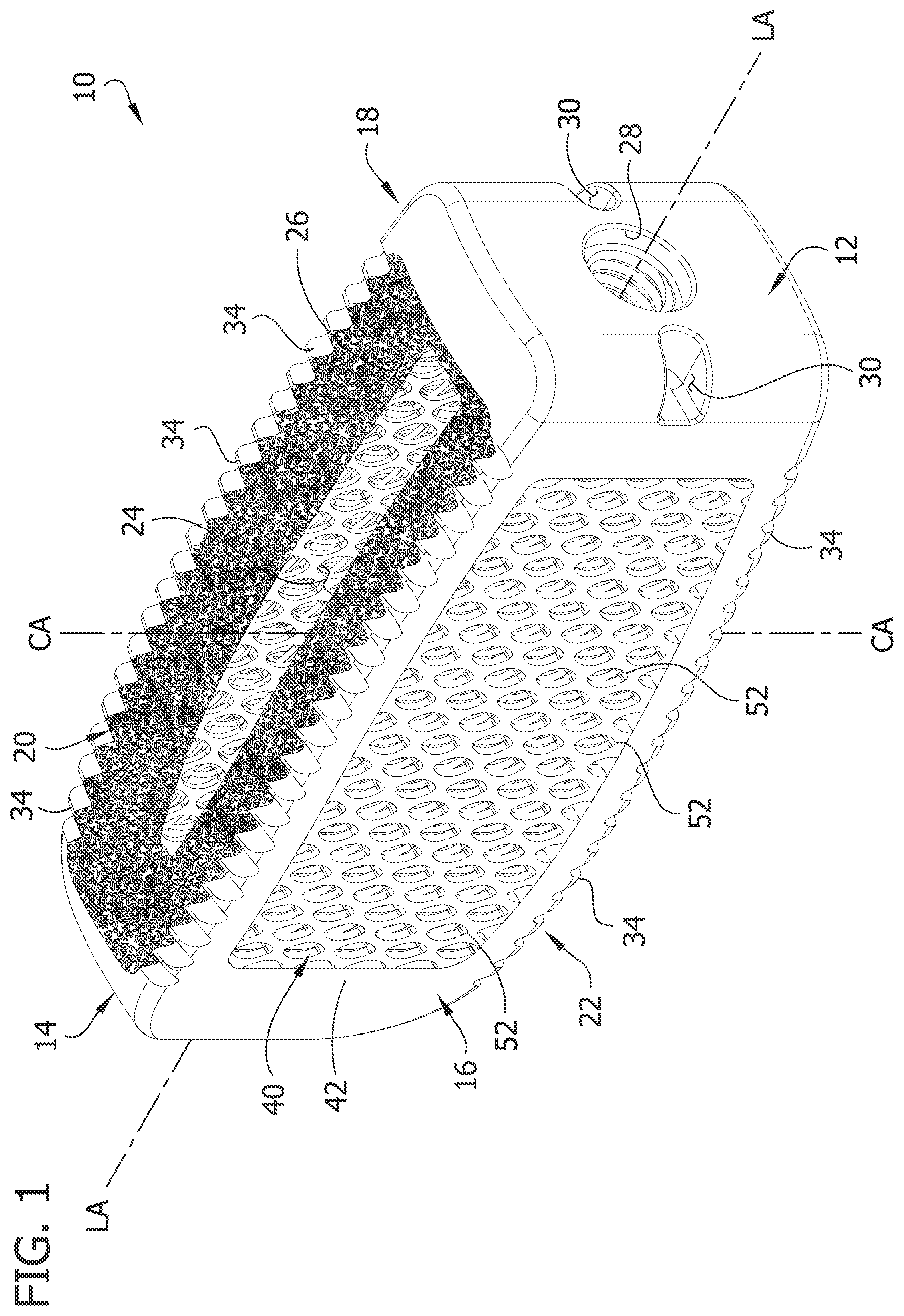 Patent US12097119 — Interbody spacer for spinal fusion — Figure 1