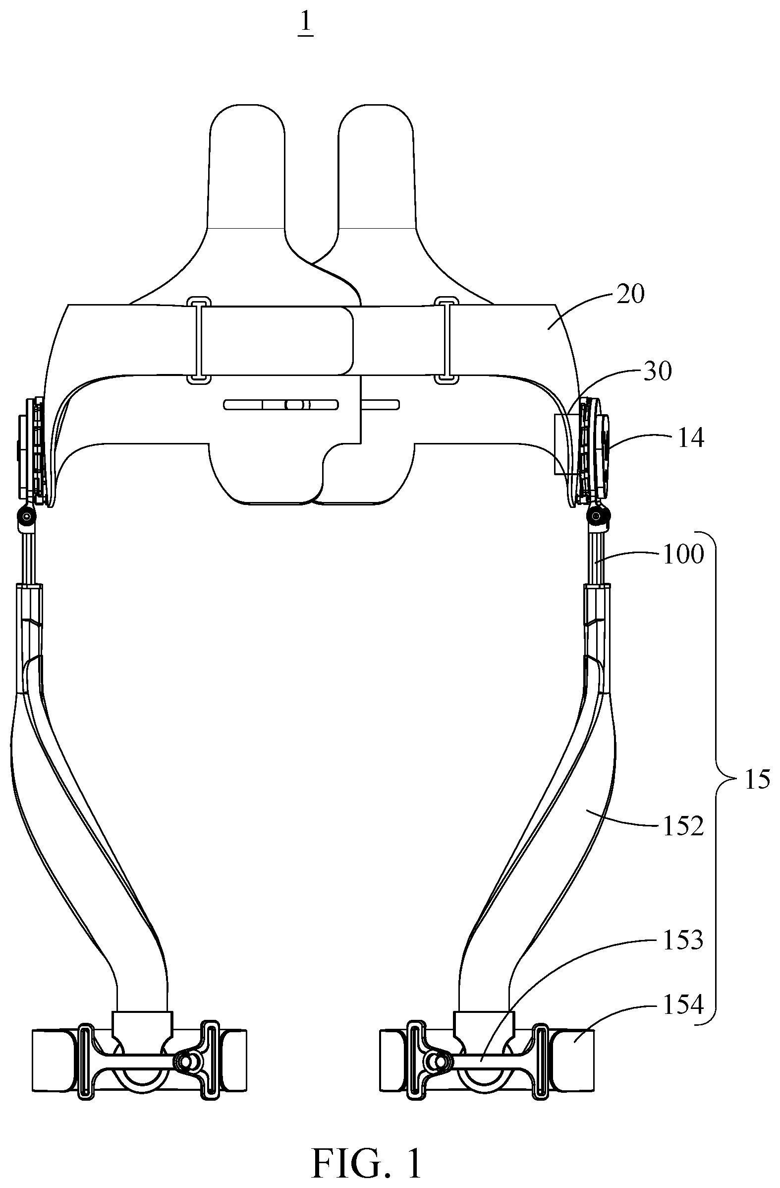 Patent US12097132 — Sliding assembly and motion assistance apparatus including the same — Figure 1
