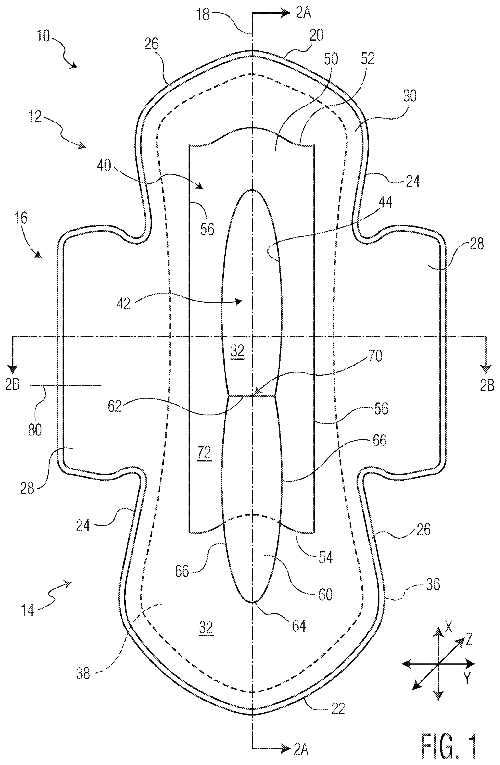 Patent US12097140 — Method of manufacturing an exudate management layer for use in an absorbent article — Figure 1