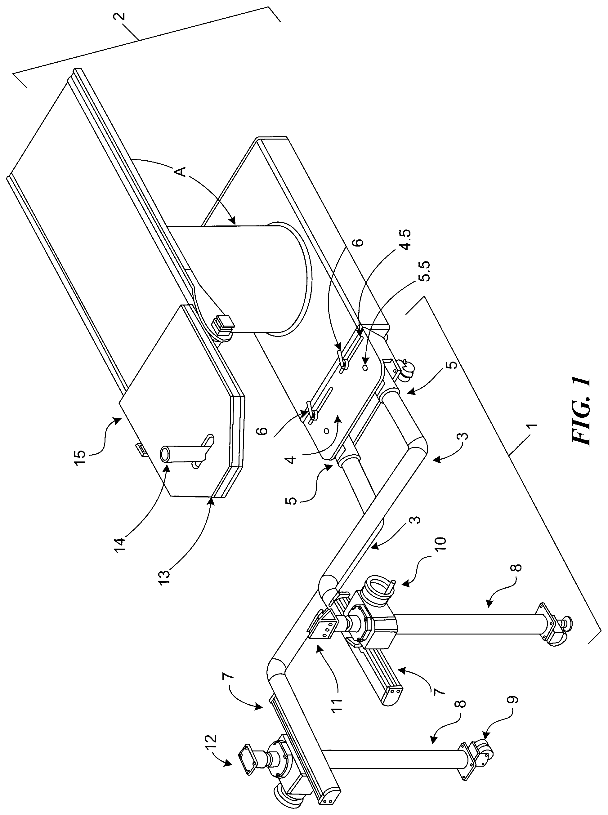 Patent US12097151 — Surgical table and accessories to facilitate hip arthroscopy — Figure 1