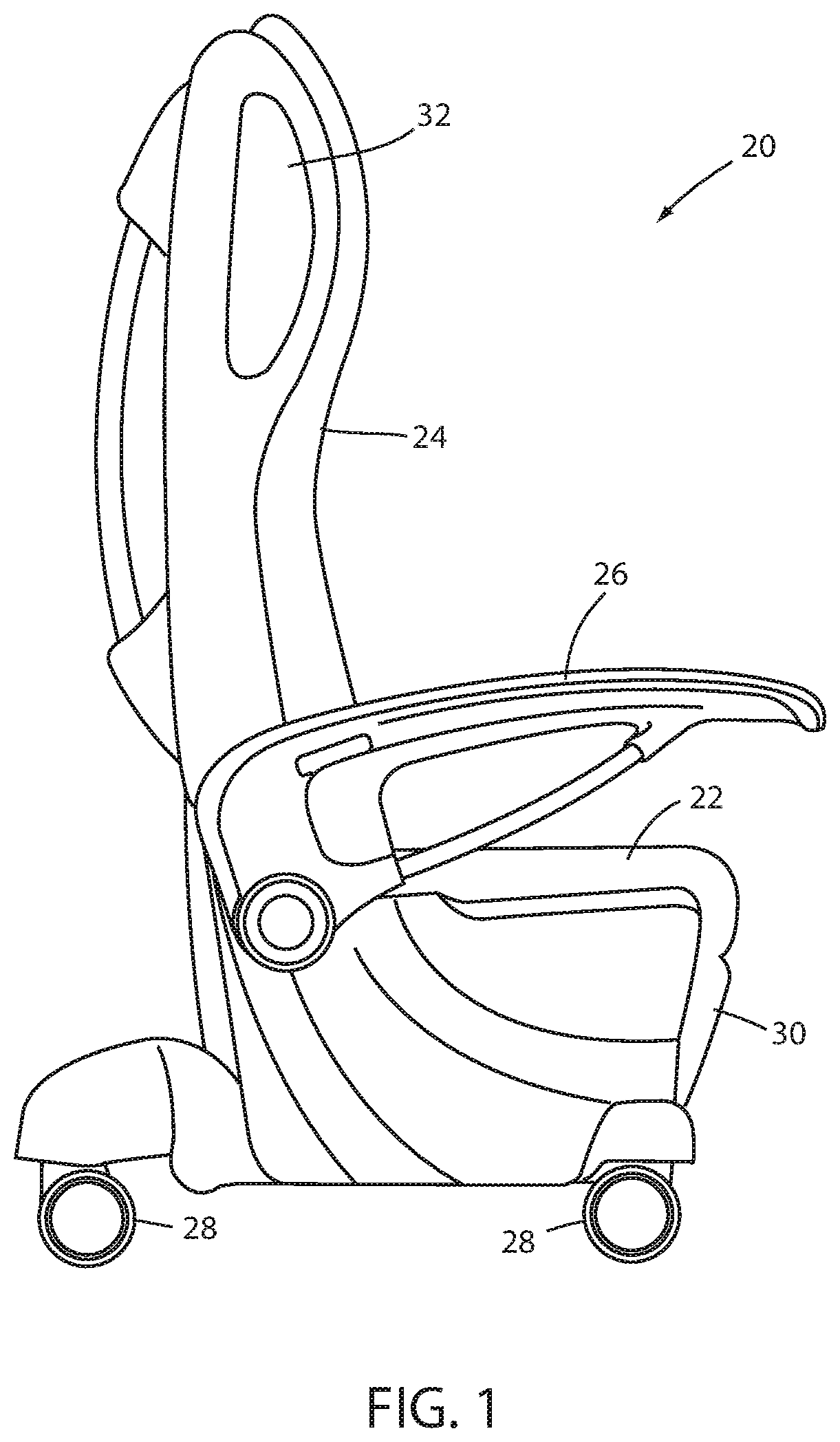 Patent US12097153 — Battery management for patient support apparatuses — Figure 1