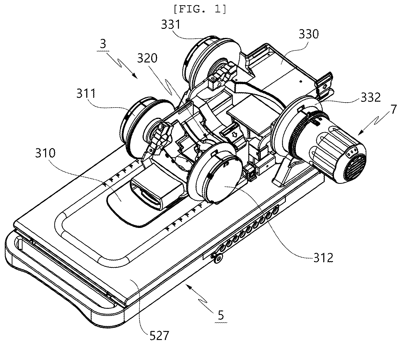 Patent US12097158 — Rehabilitation exercise device for upper and lower limbs — Figure 1