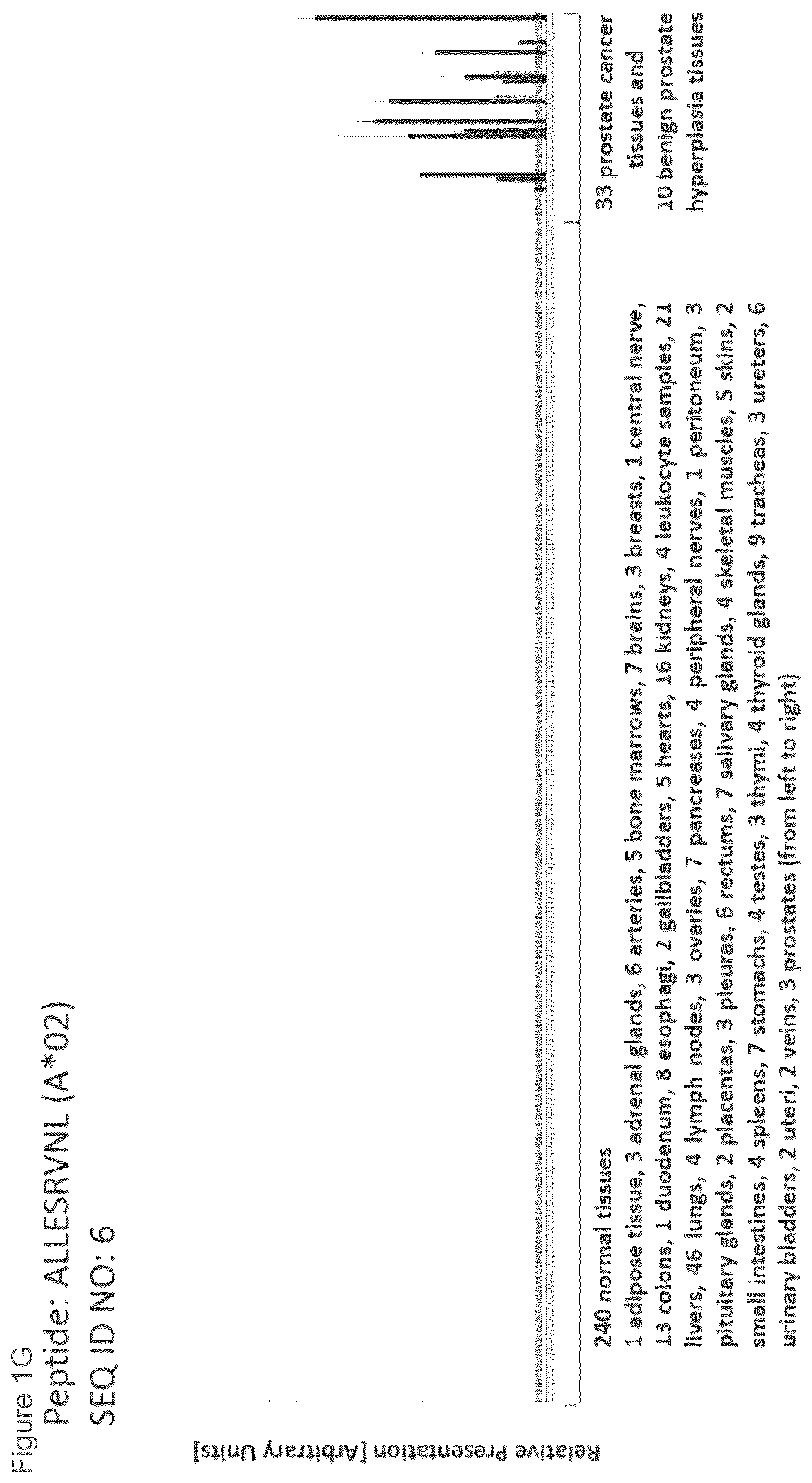 Patent US12097249 Figure 7 – Peptides and combination of peptides for use in immunotherapy against prostate cancer and other cancers