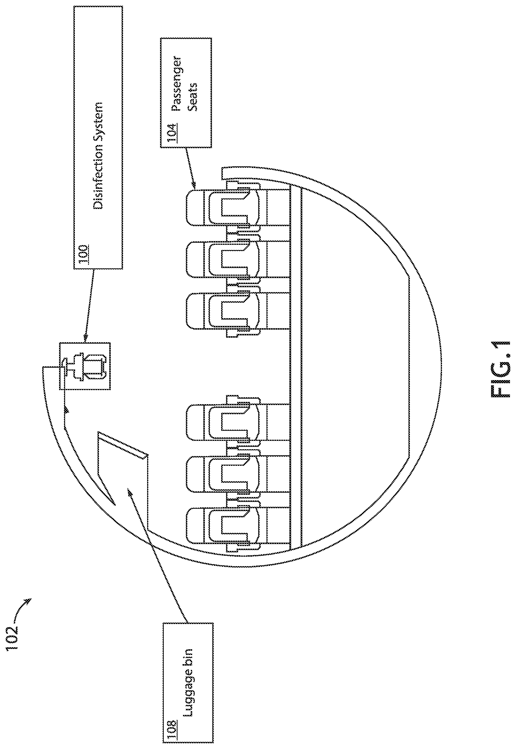 Patent US12097296 — Scanning and disinfecting system — Figure 1